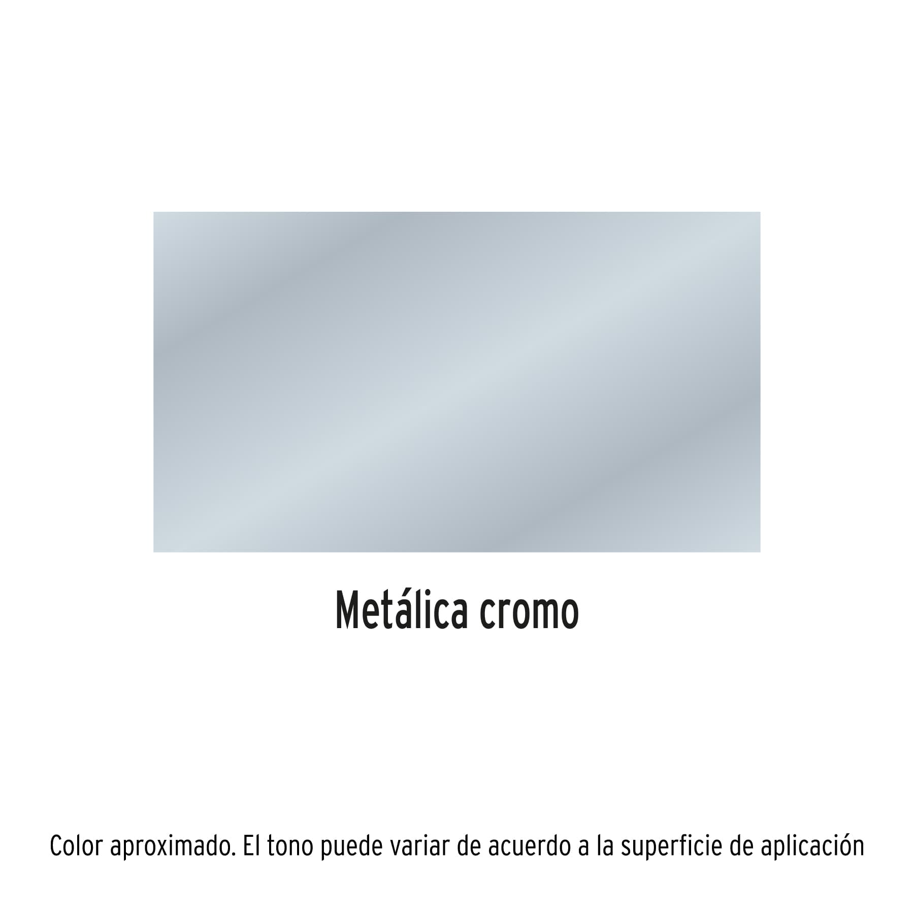 Pintura en Aerosol Bote Esbelto 400 ml Truper Cromo Metalico
