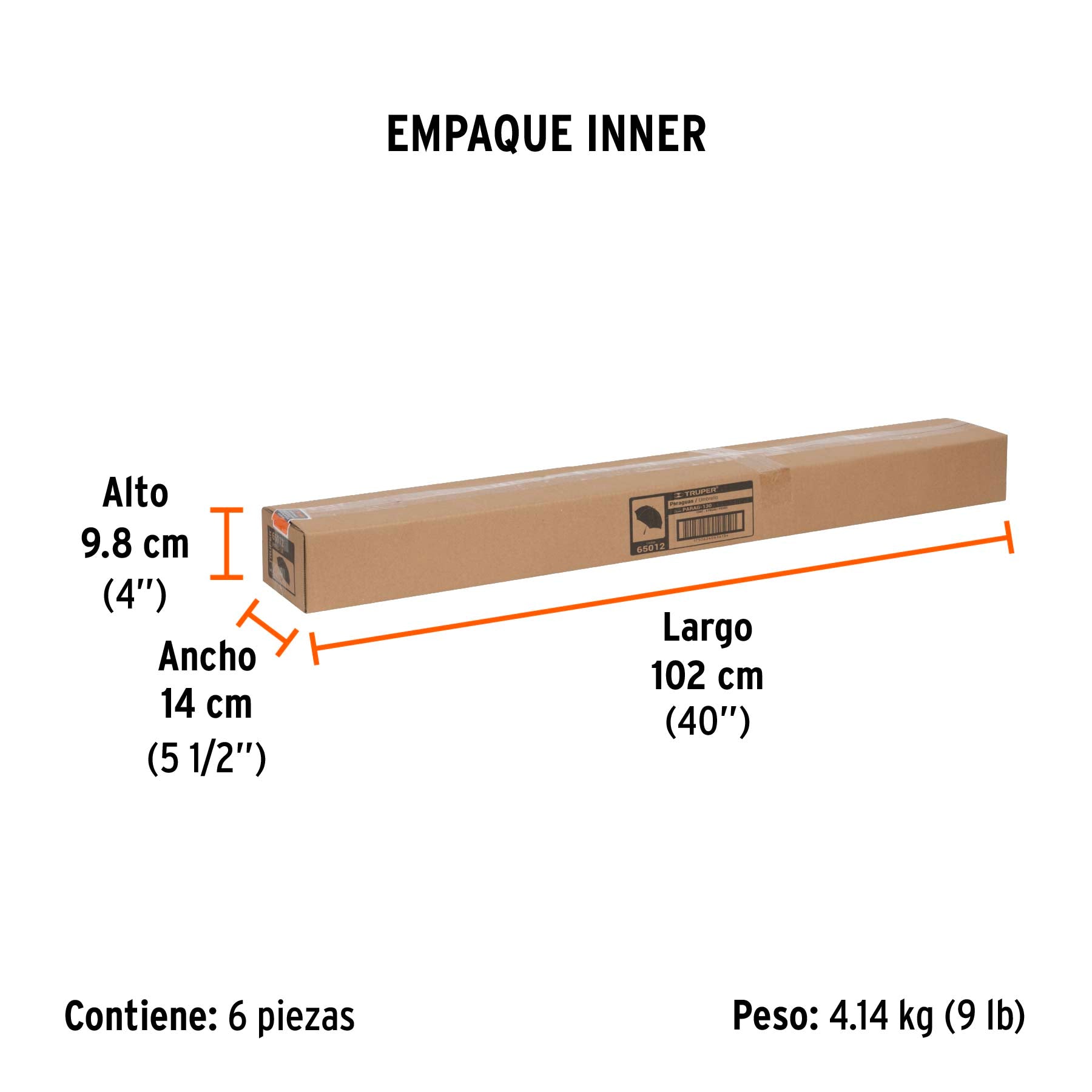 Paraguas de 135 cm TRUPER