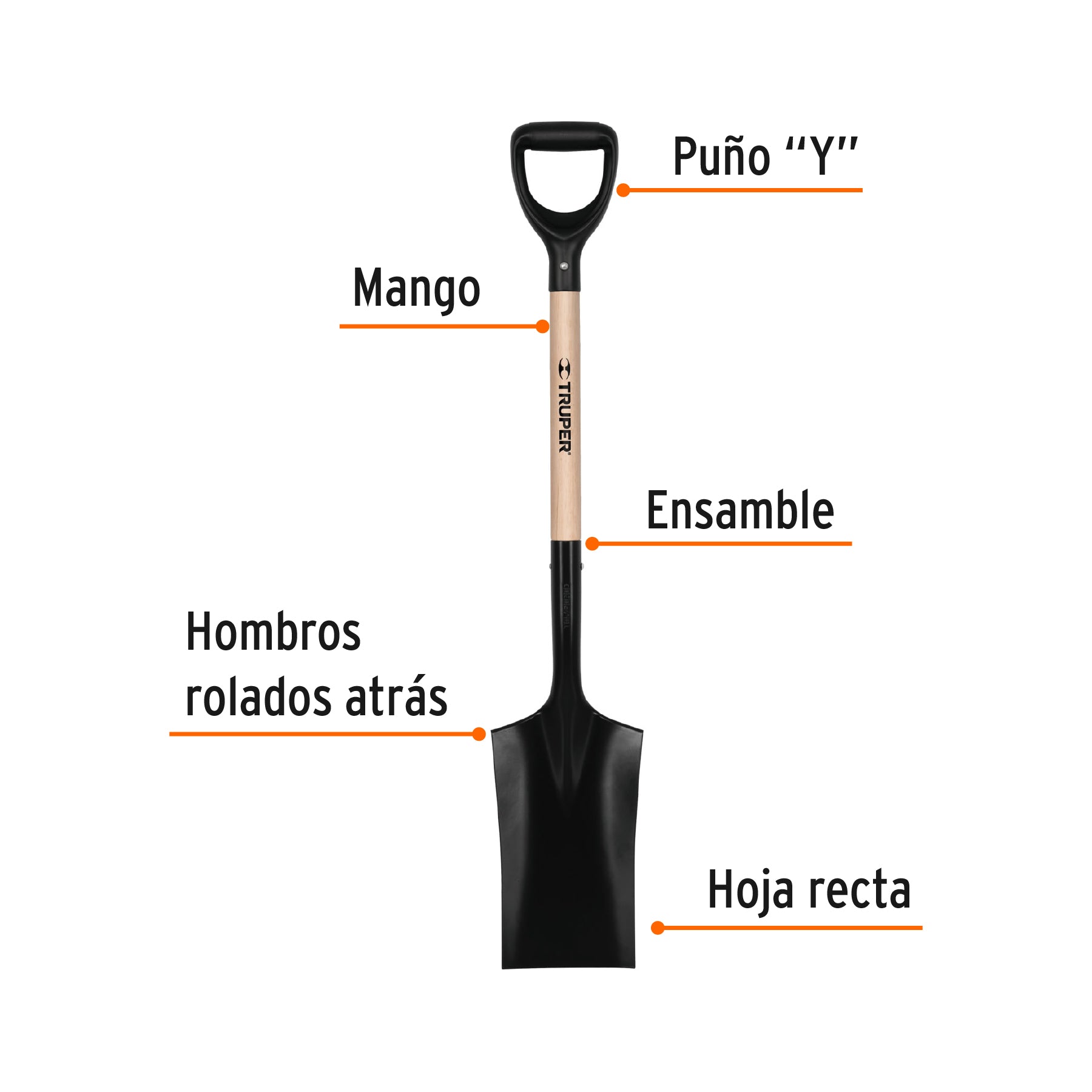 Pala Escarraman Puño "Y" T-1000 Truper