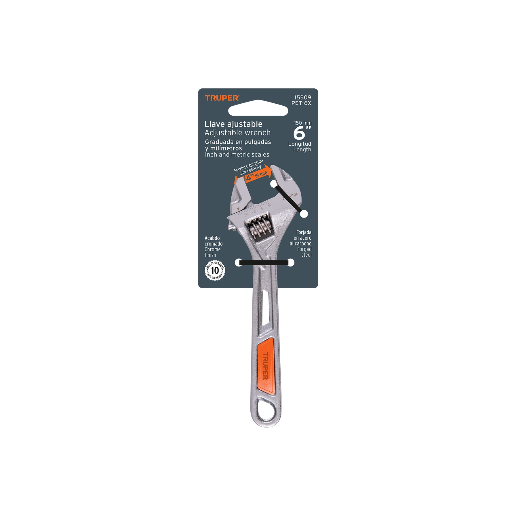 Perico Cromado con Mango de PVC Truper 6"