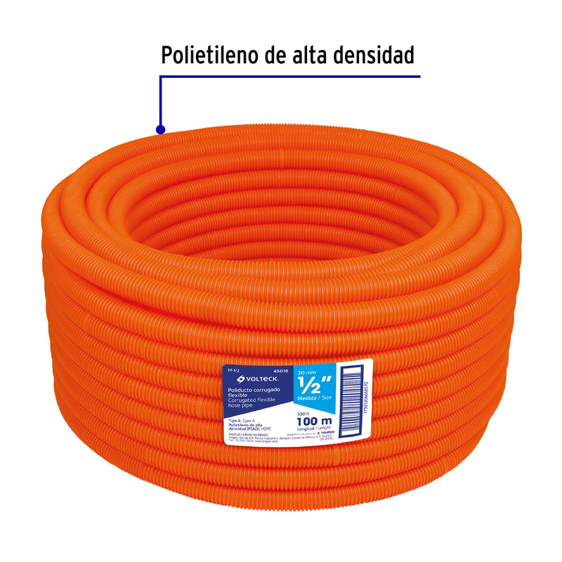 Poliducto Flexible Sin Guia Volteck 1/2" (13 mm)