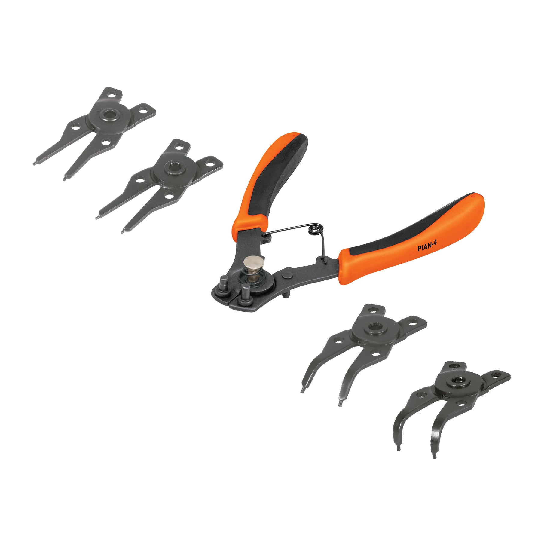 Pinza para Anillos de Retención 4 Cabezas Intercambiables Truper