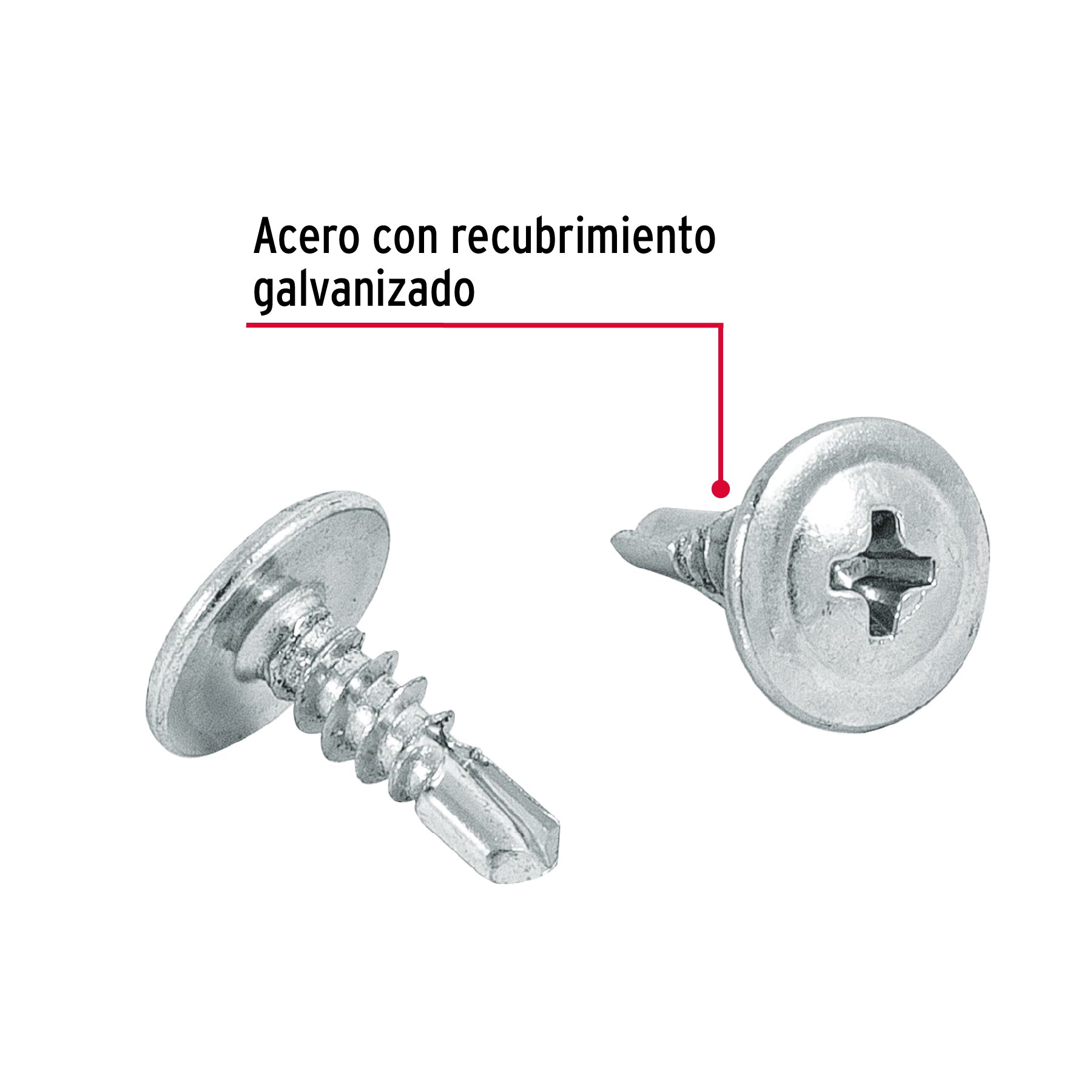 Pija Punta de Broca No 8 x 1/2" (13 mm) Fiero Bolsa con 100 Piezas