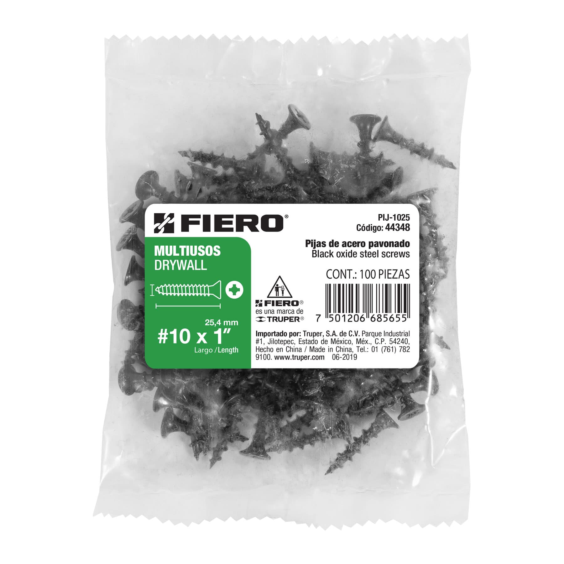 Pija Tablaroca No 10 x 1" Fiero por Pieza