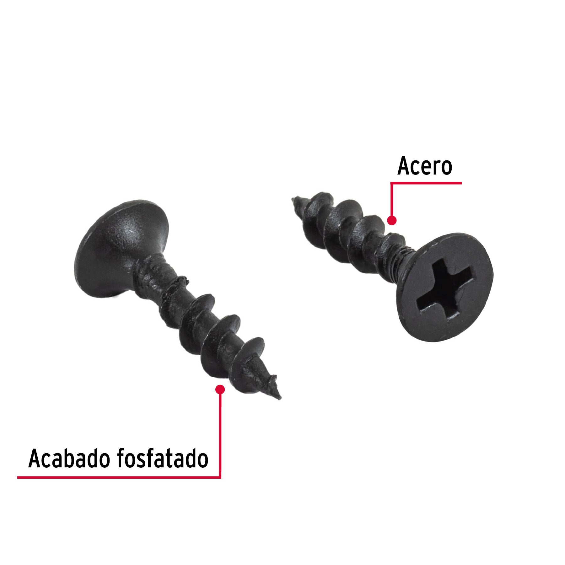 Pija Tablaroca No 8 x 3/4" Fiero Bolsa con 100 Piezas