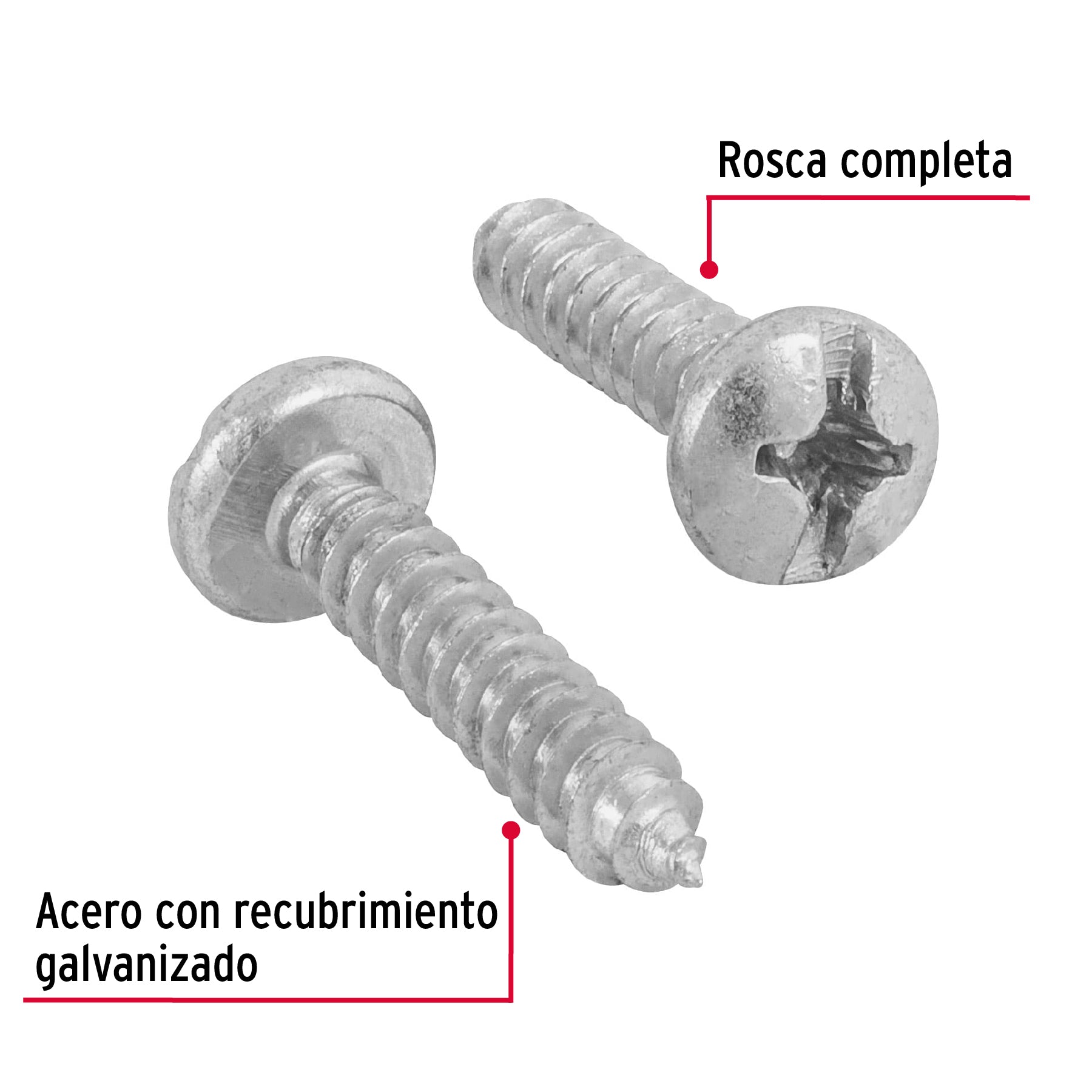 Pija para Lamina No 12 x 1" (25 mm) Fiero Bolsa 100 Piezas