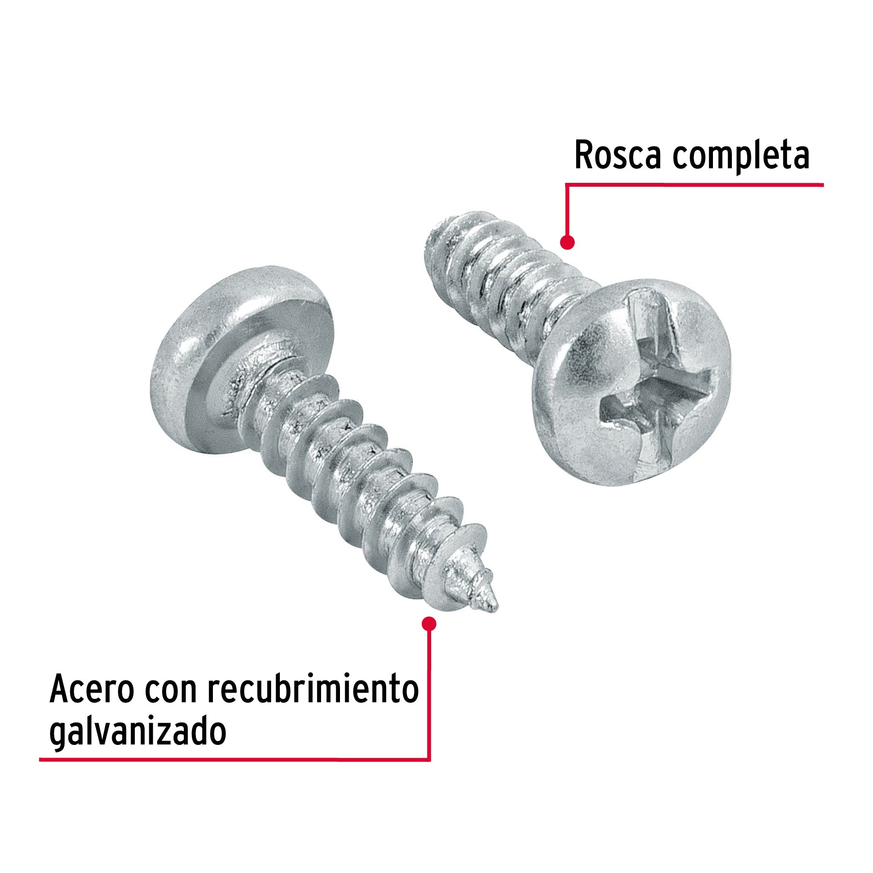 Pija para Lamina No 6 x 1/2" (13 mm) Fiero Bolsa con 200 Piezas