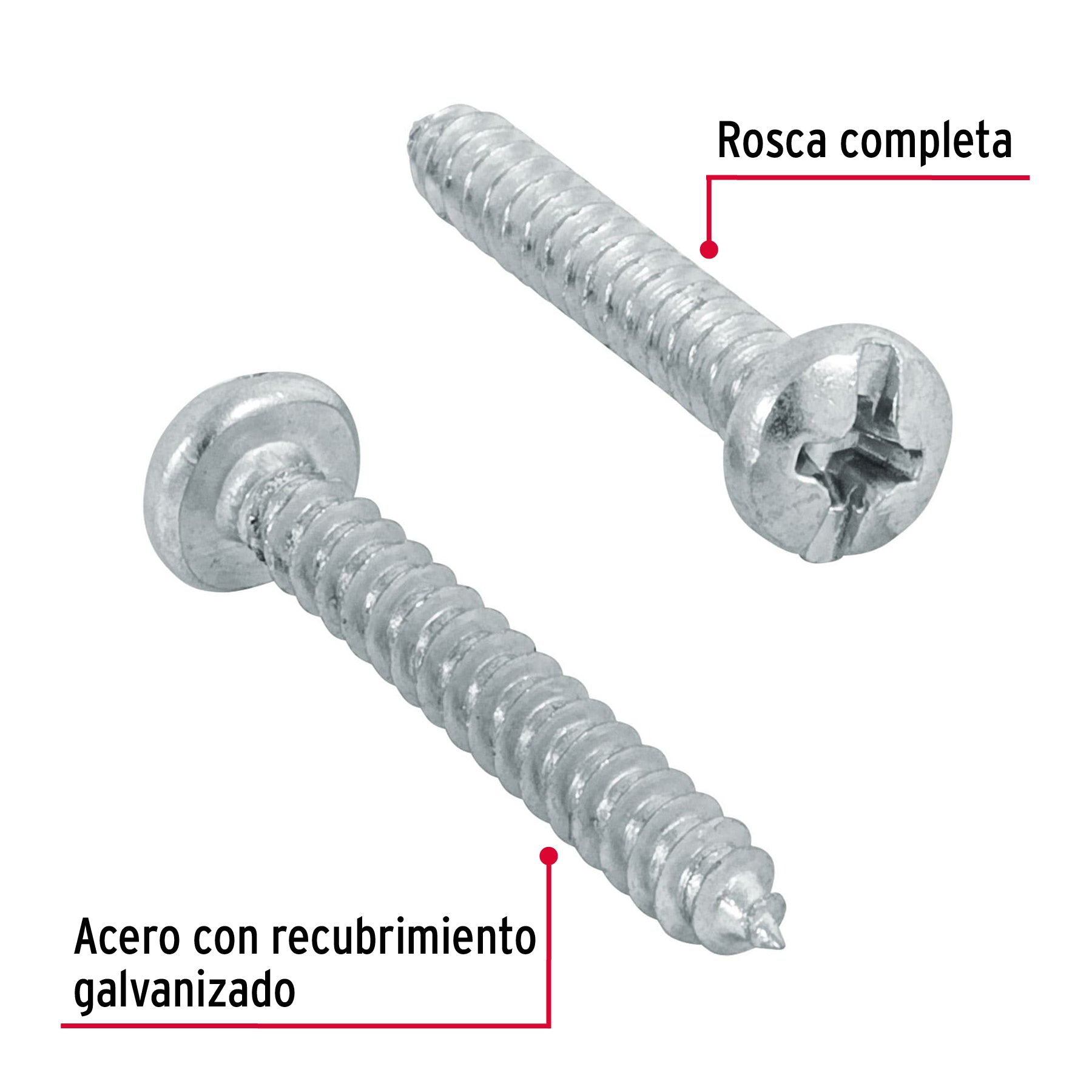 Pija para Lamina No 6 x 1" (25 mm) Fiero Bolsa con 200 Piezas