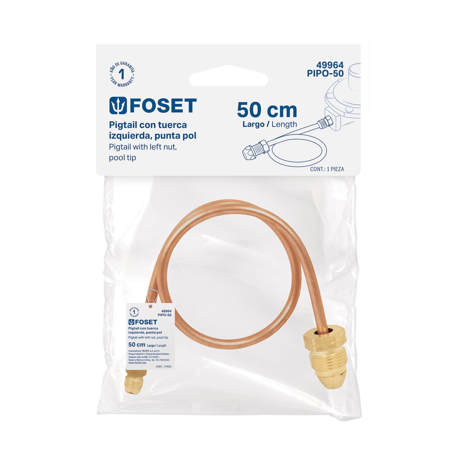 Pigtail de Cobre Foset
