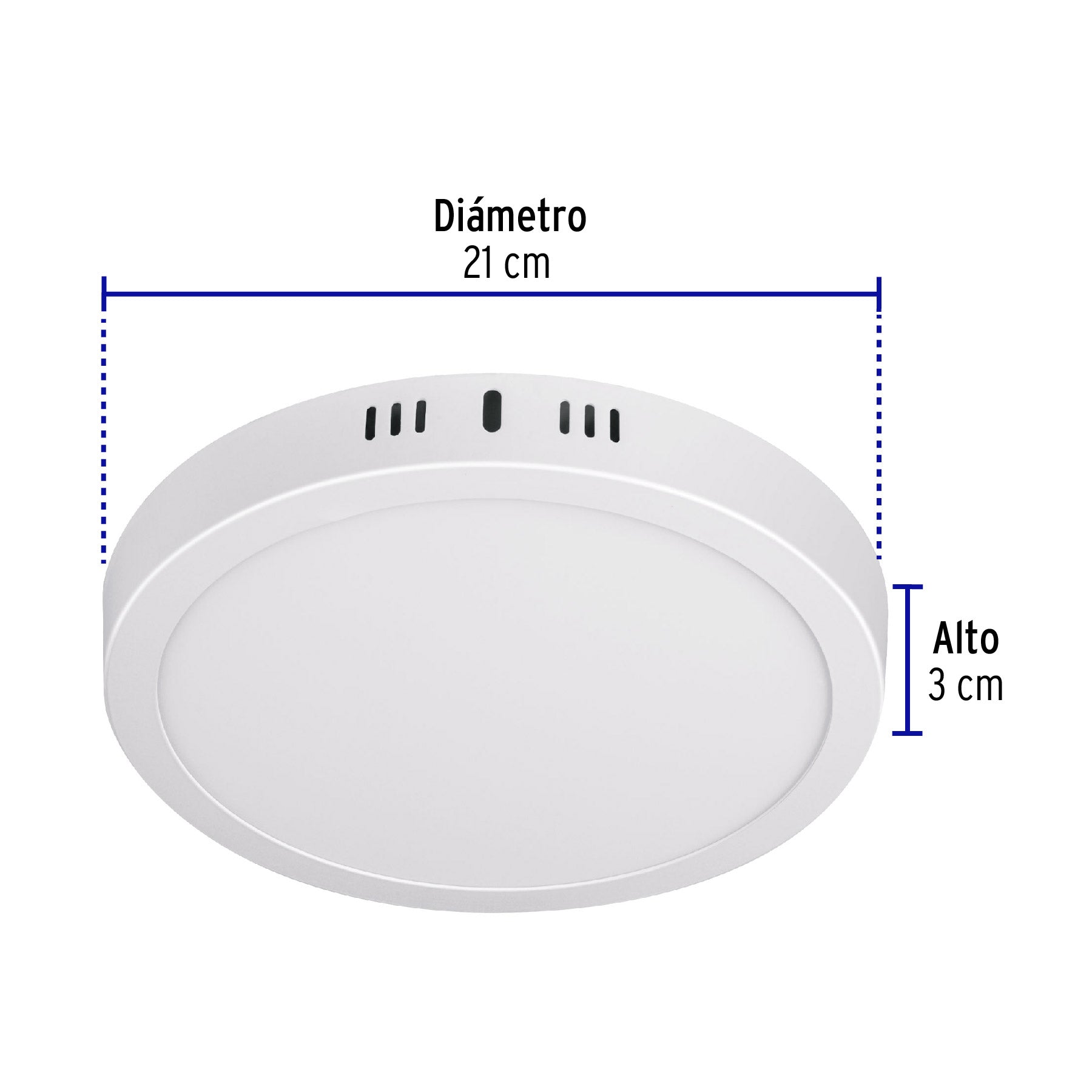 Luminario de Sobreponer LED Redondo Volteck 18 Watts Luz de Dia