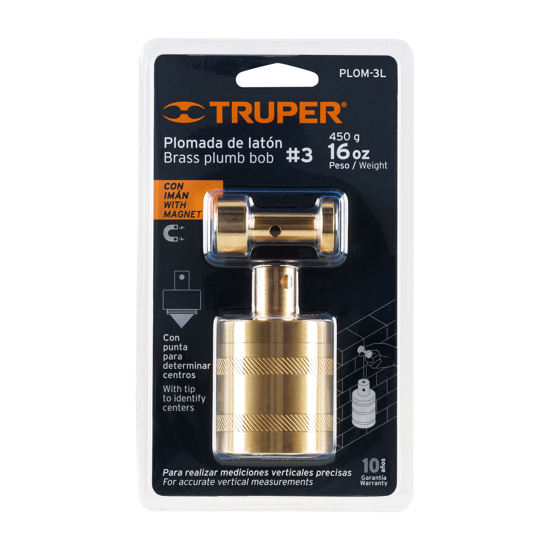 Plomada de Laton # 3 Truper