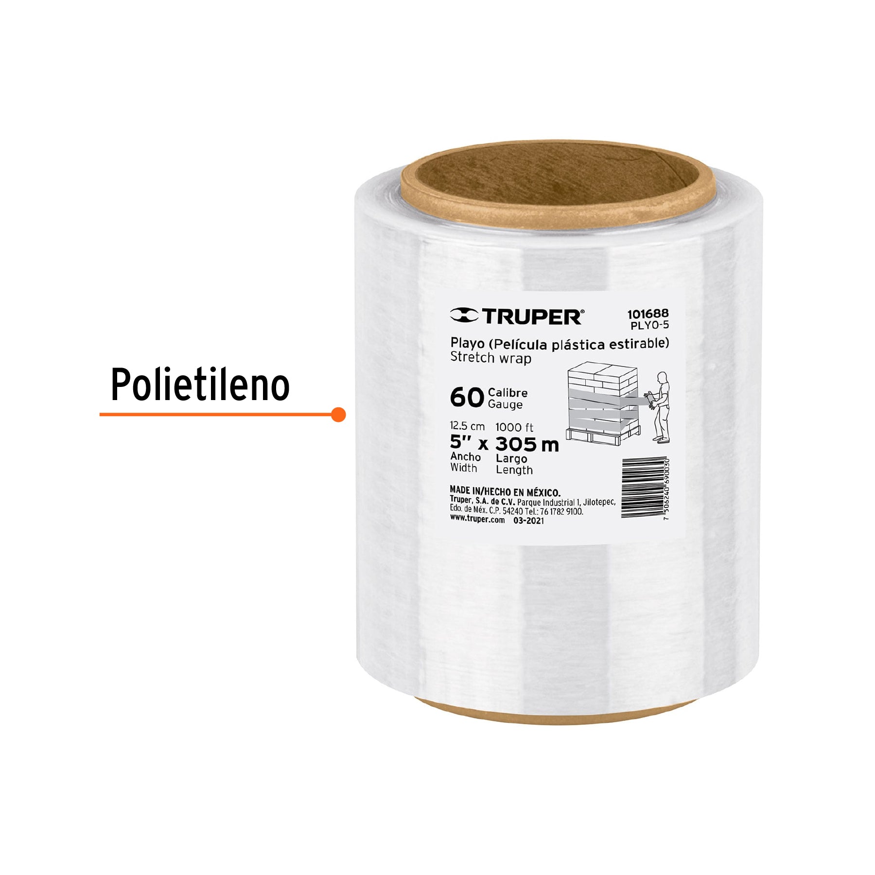 Playo 5" Calibre 60 Rollo de 305 mts Truper