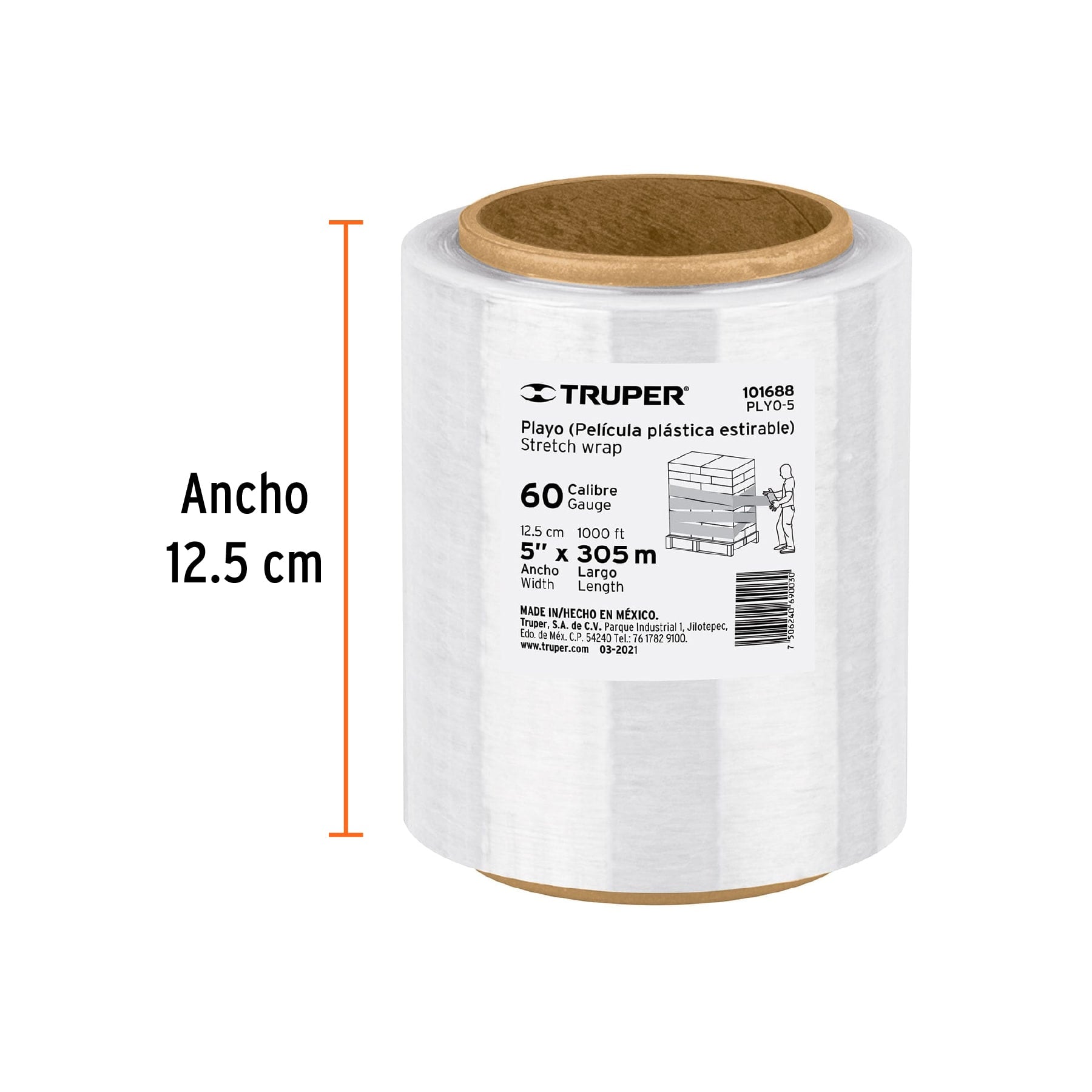 Playo 5" Calibre 60 Rollo de 305 mts Truper