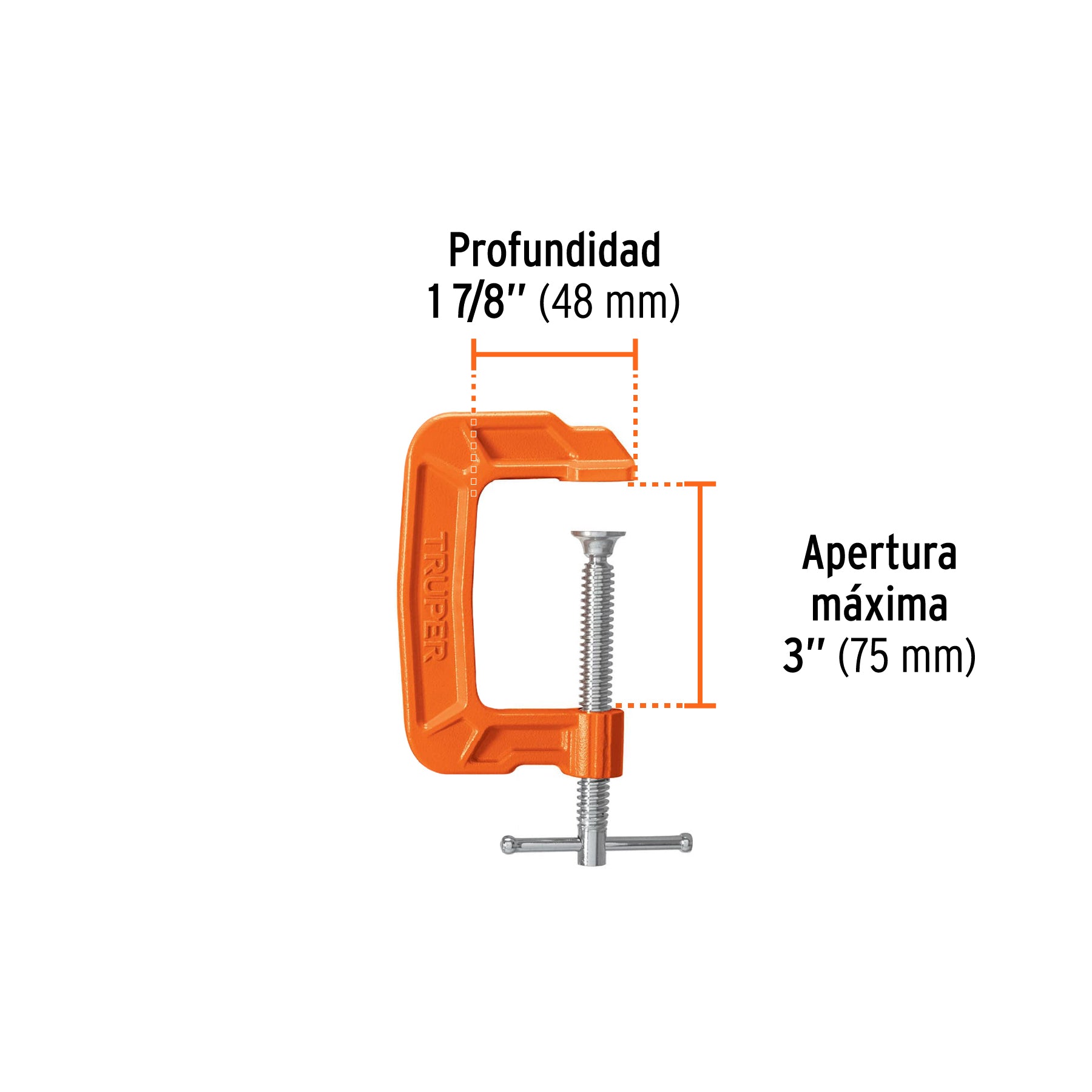 Prensa de Hierro Ductil para Carpinteria Truper 3"