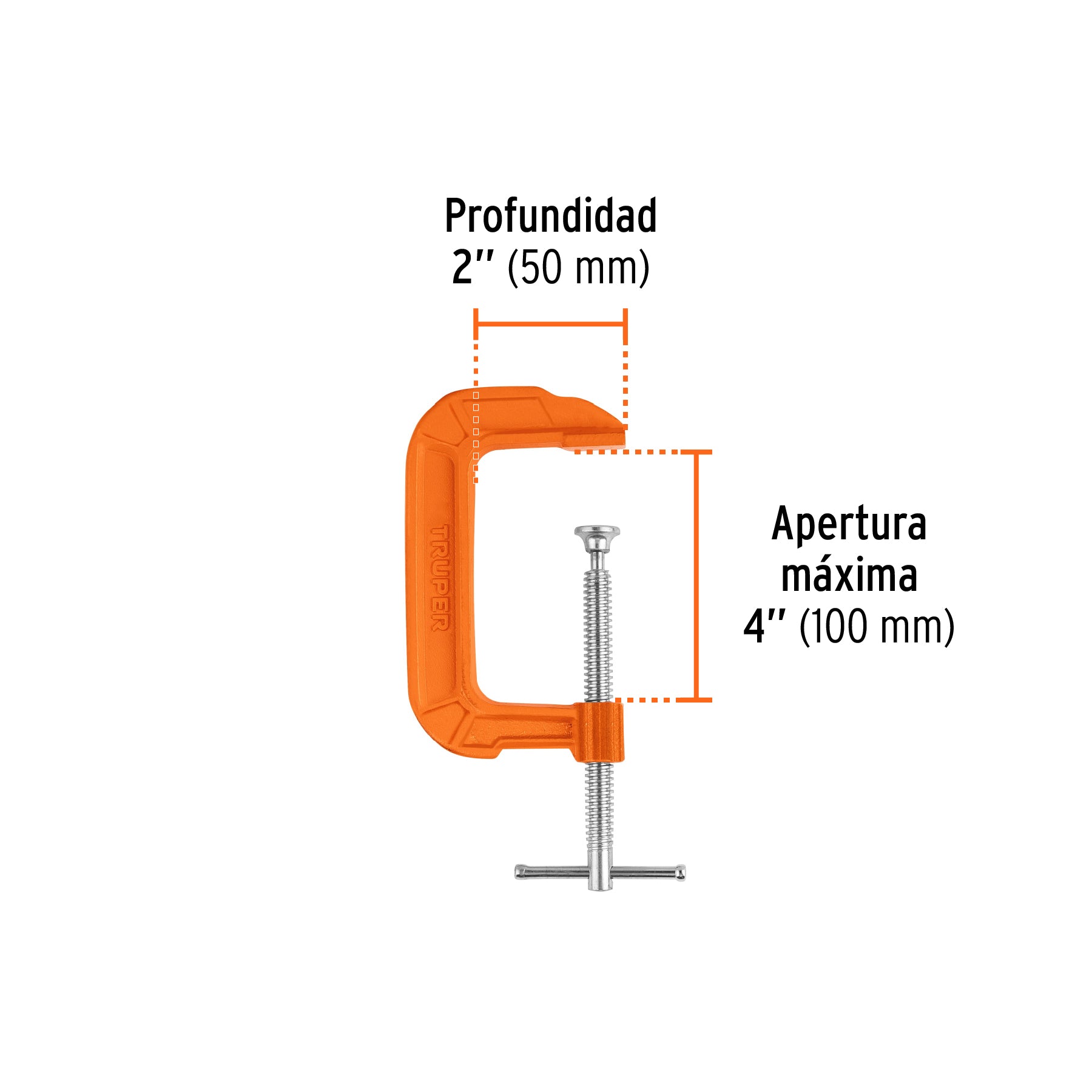 Prensa de Hierro Ductil para Carpinteria Truper 4"