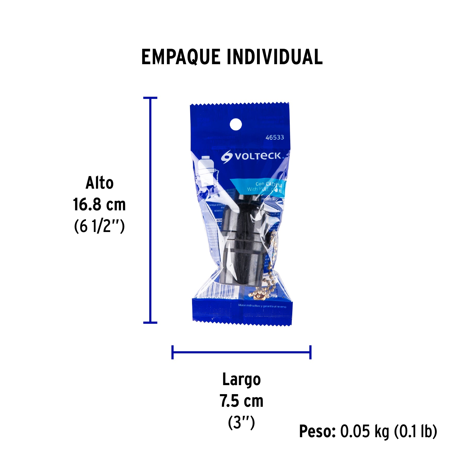 Portalampara Baquelita con Cadena Volteck