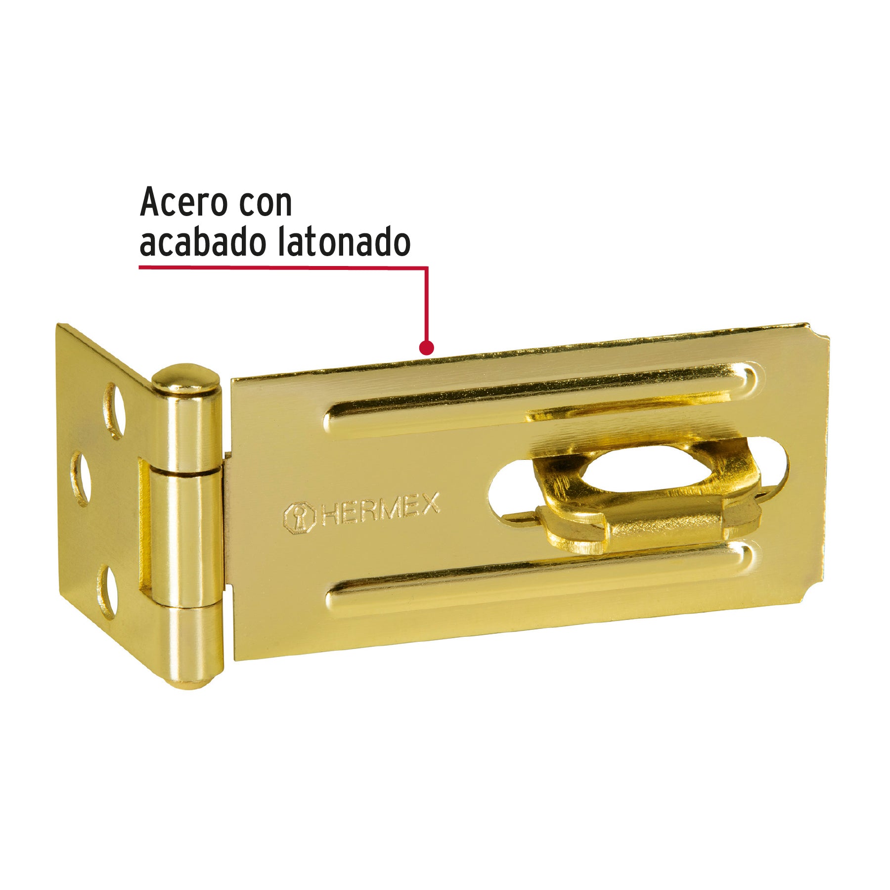 Portacandado de Acero 3"1/4 Hermex Latonado