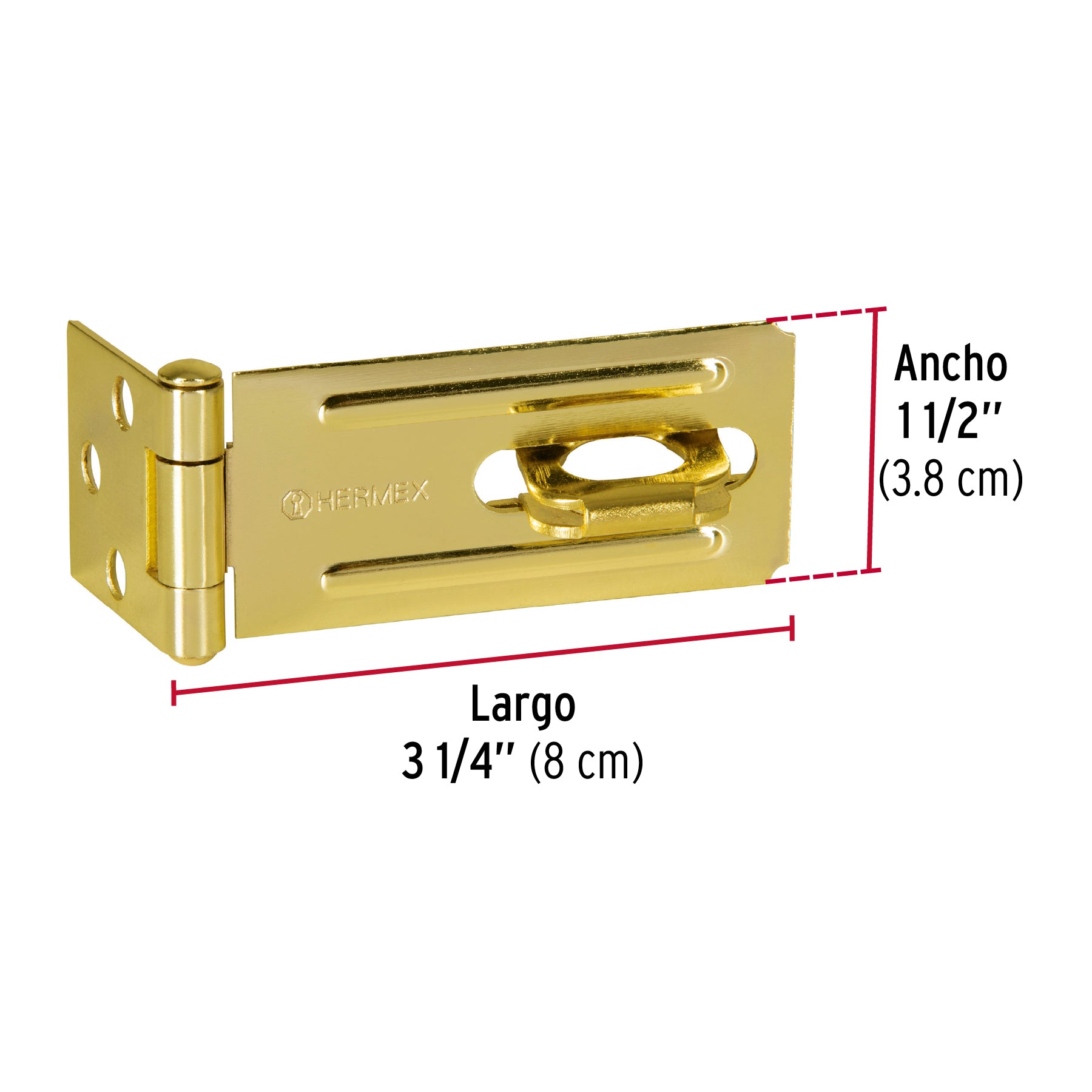 Portacandado de Acero 3"1/4 Hermex Latonado