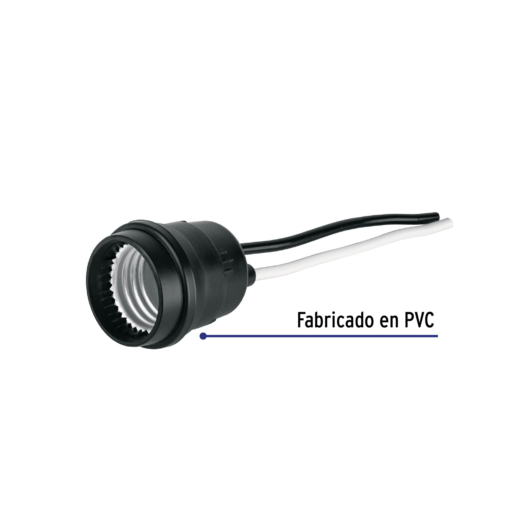 Portalampara Hule para Intemperie Negro Volteck Basic