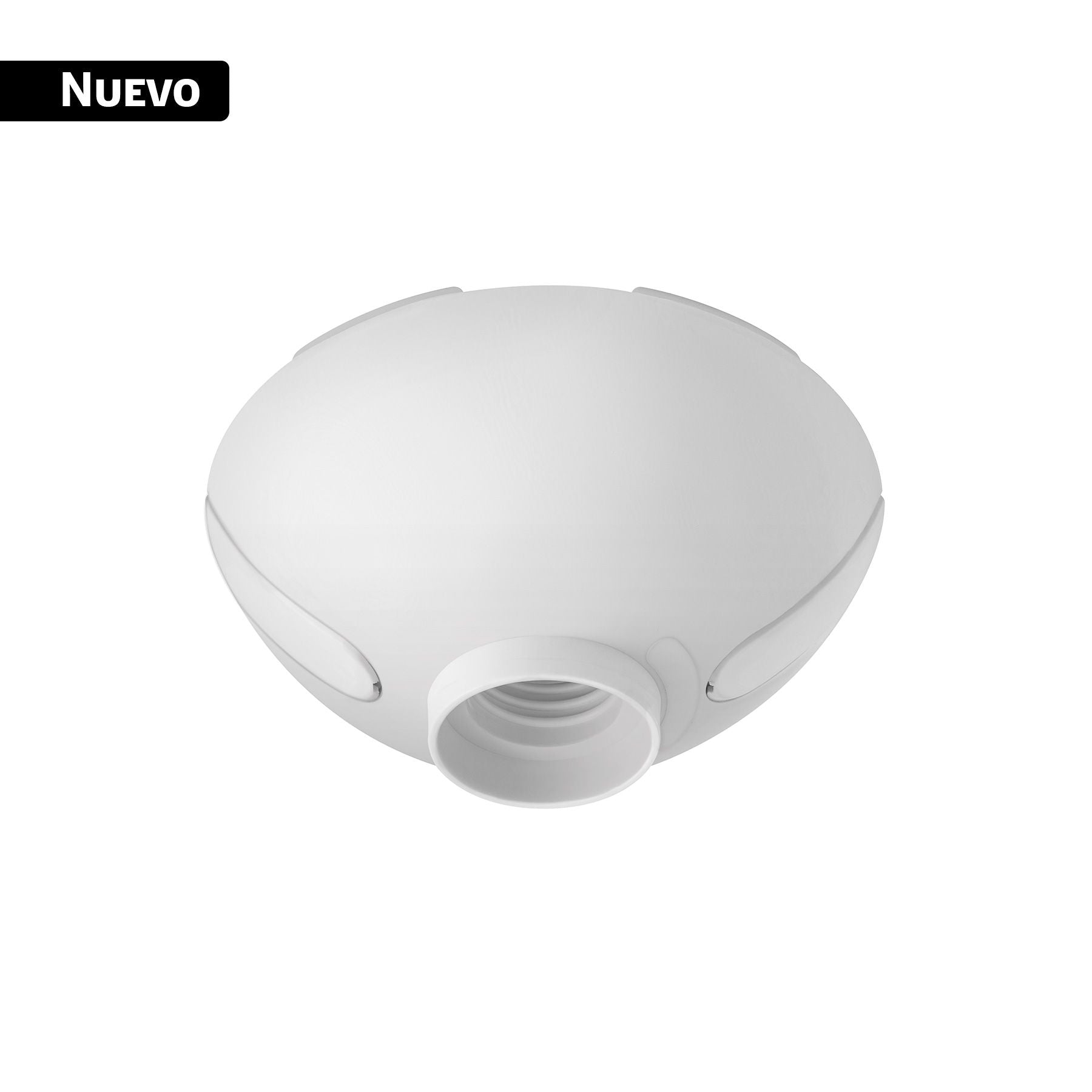 Portalampara Oval para Foco Tradicional Blanco Volteck