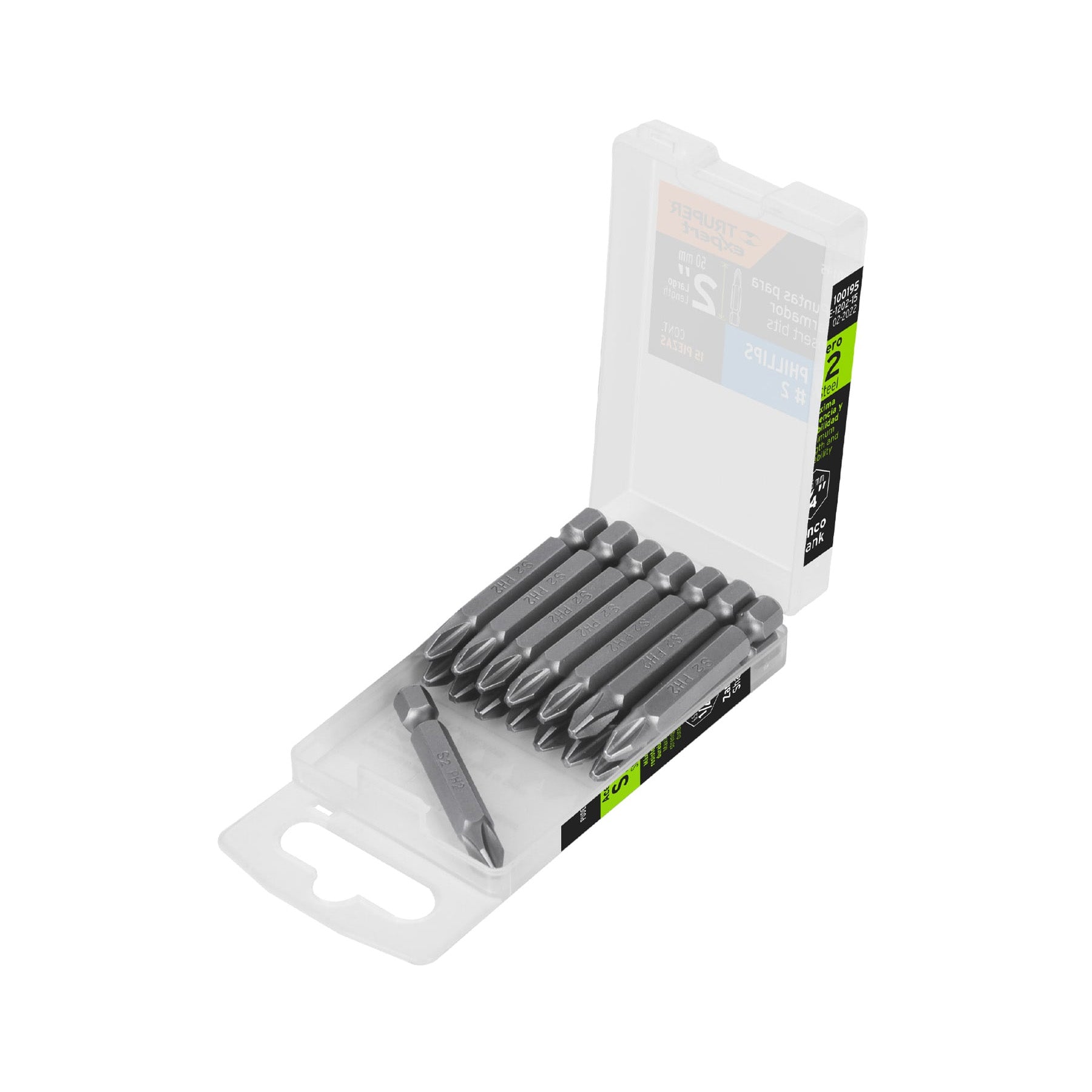 Puntas de Cruz PH2 X 2" Truper Estuche 15 Piezas