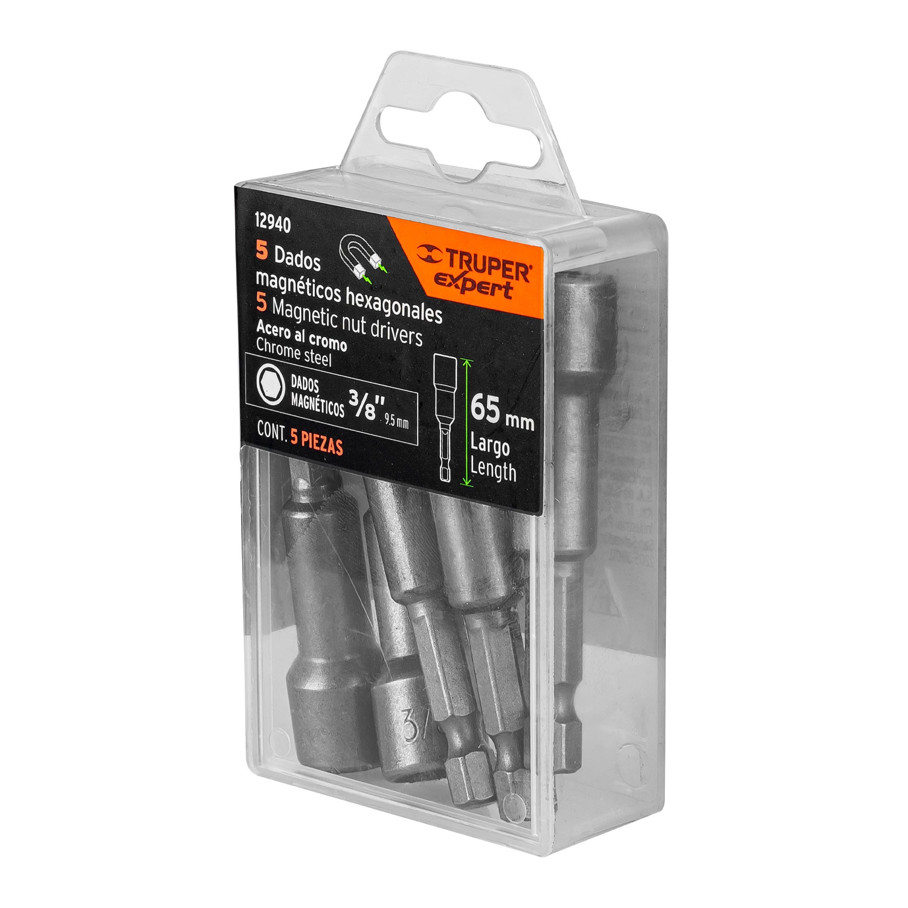 Dado Magnetico Hexagonal Zanco 1/4" Dado 3/8" Truper por Pieza