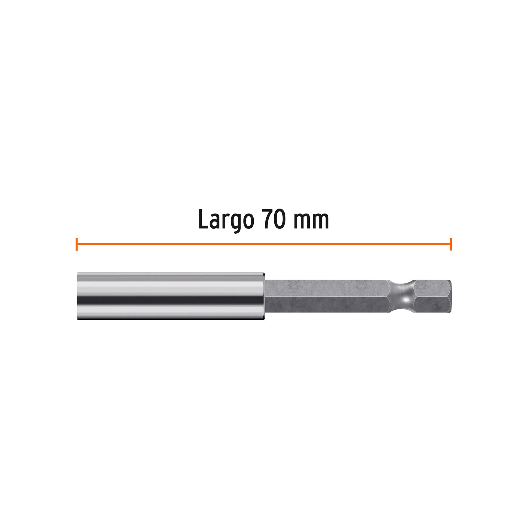 Extension Magnetica Hexagonal 70 mm Cuadro 1/4" Truper