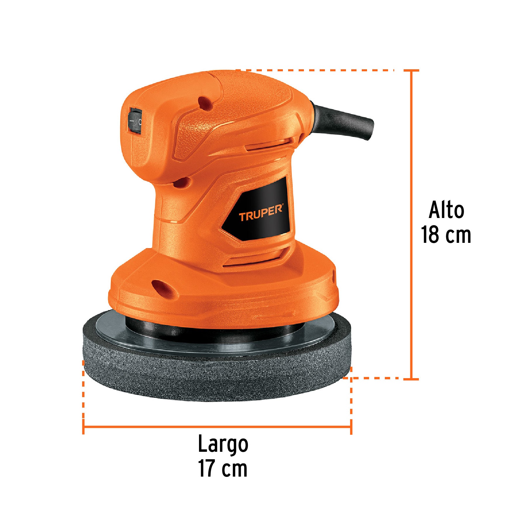 Pulidora Roto-Orbital 6" - 45 Watts Compacta Truper PRO