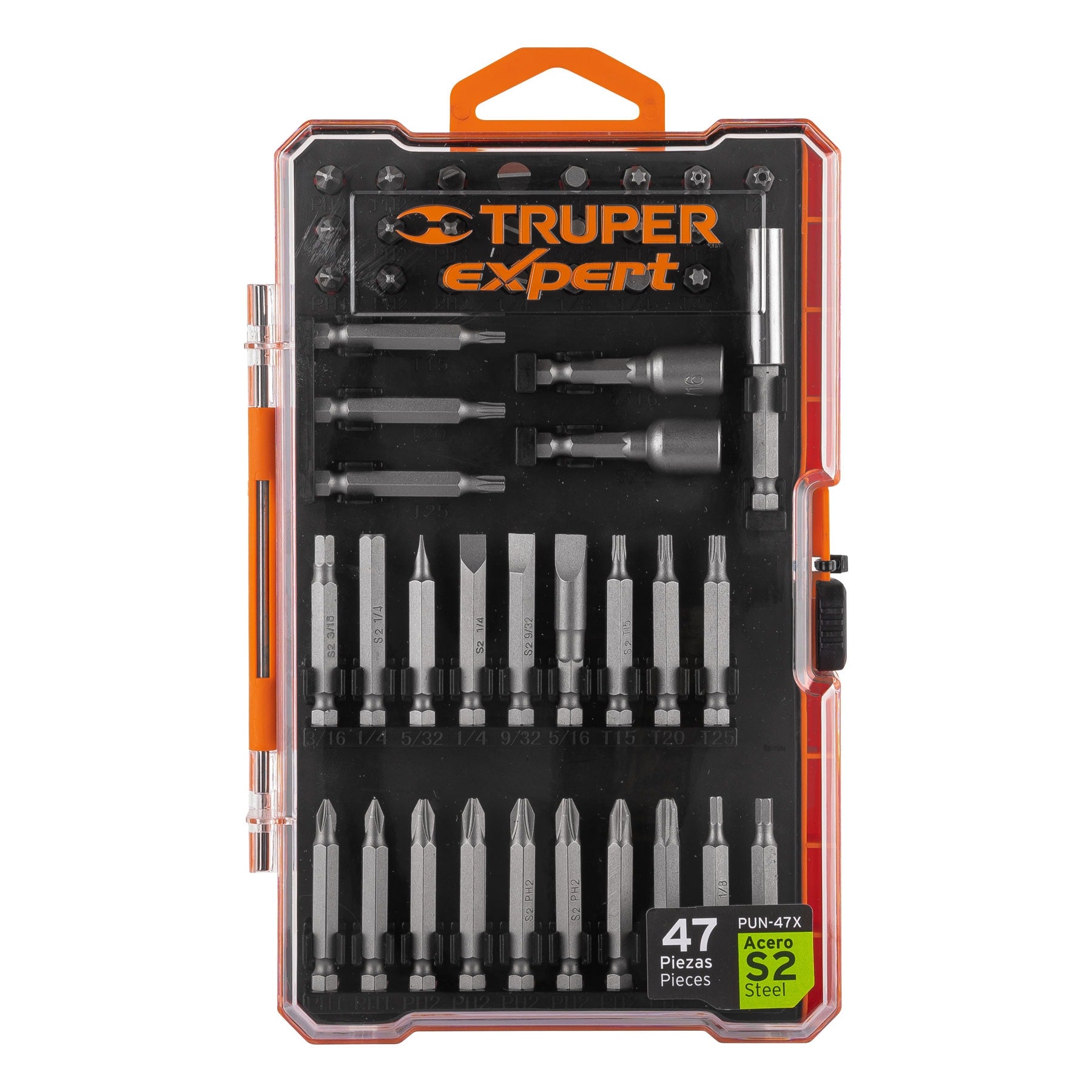 Juego de Puntas Mixtas 1" y 2" con 47 Piezas Truper Expert