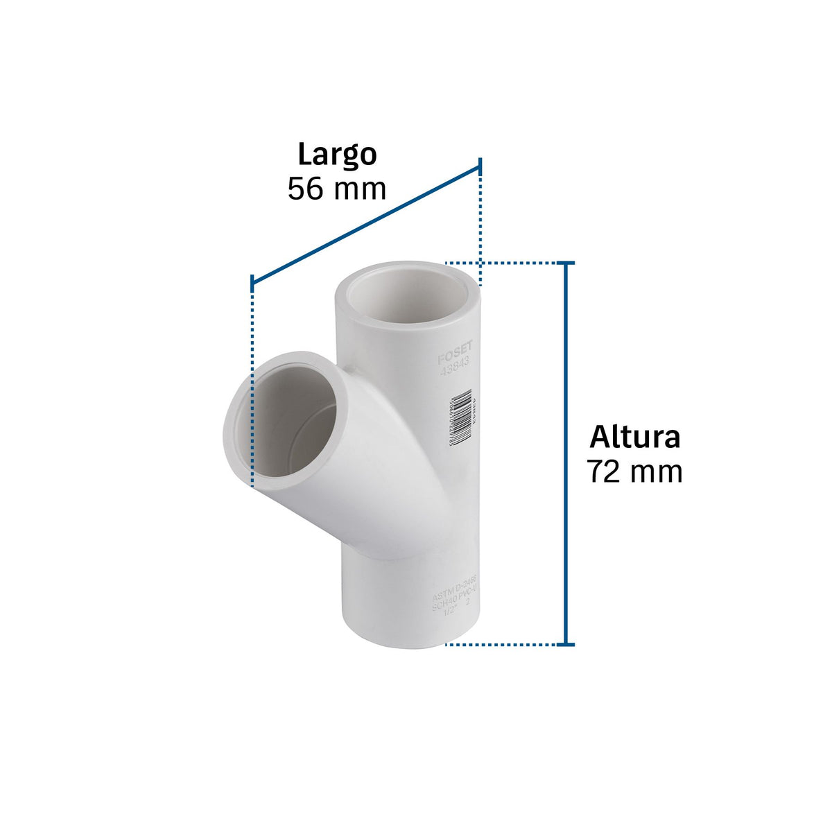 Yee PVC Hidraulico FOSET 1/2"