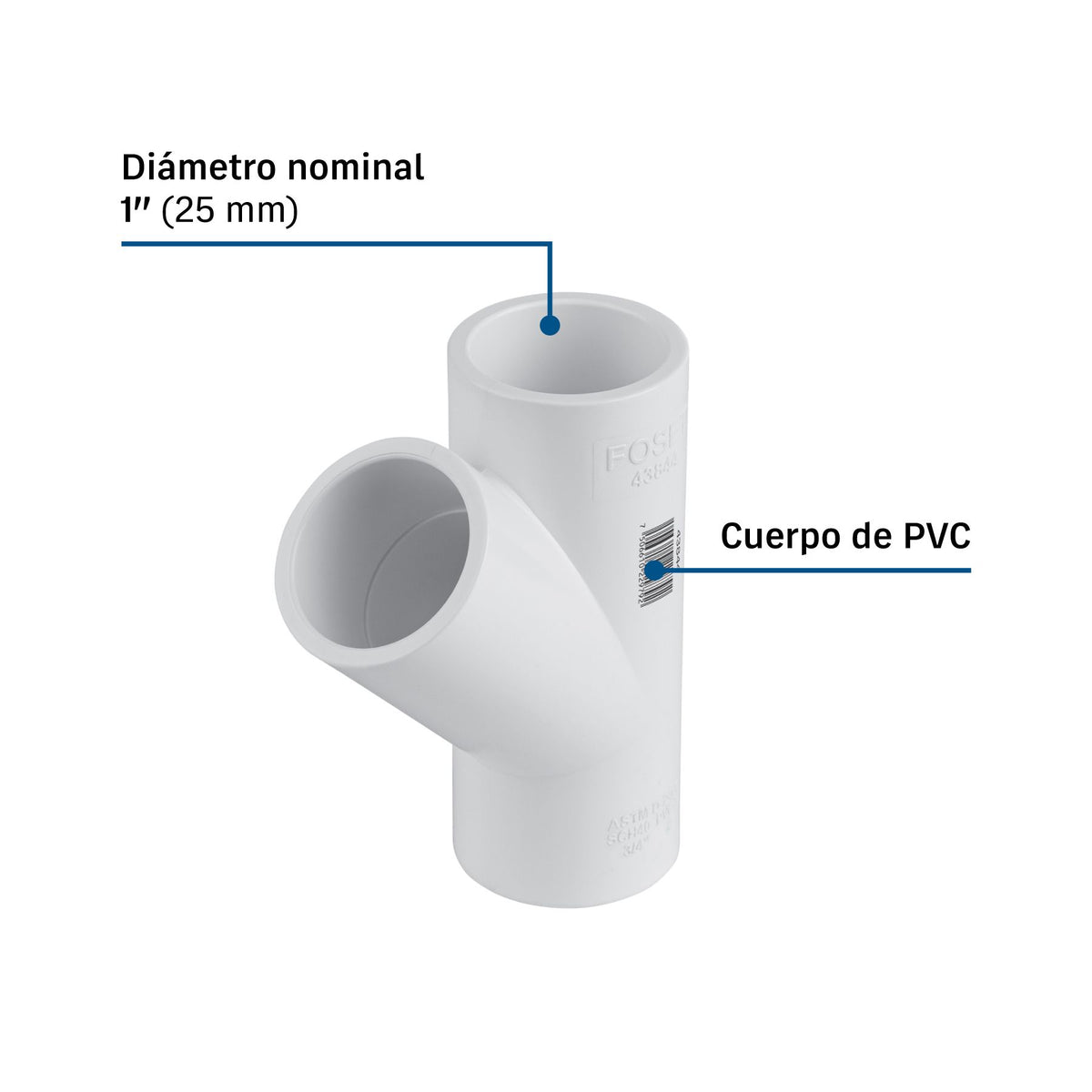Yee PVC Hidraulico FOSET 1"