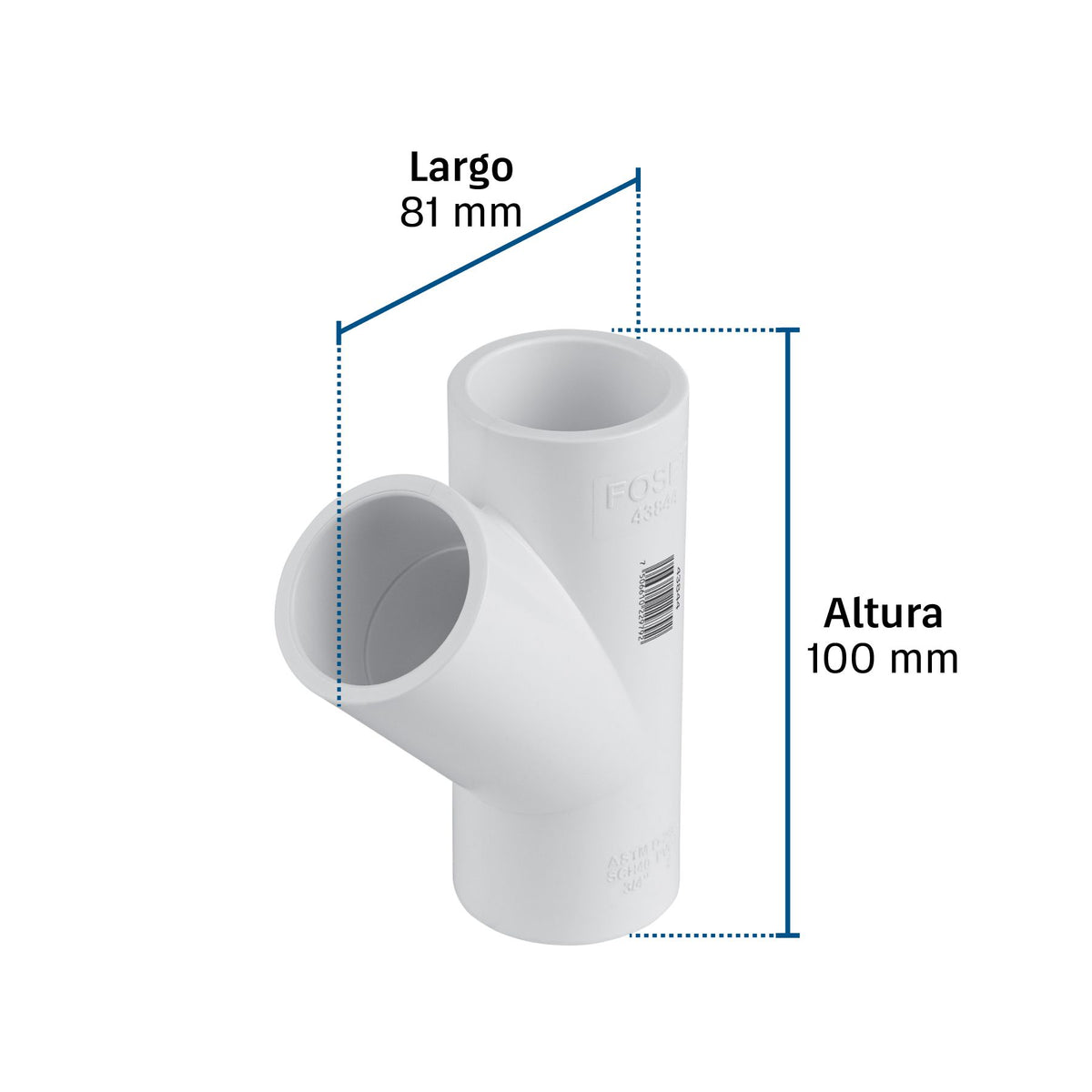Yee PVC Hidraulico FOSET 1"