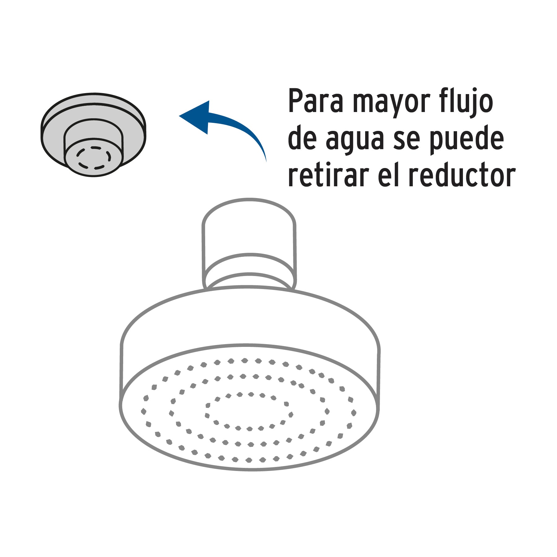 Regadera Redonda 4"1/4 de ABS Foset Basic Cromo