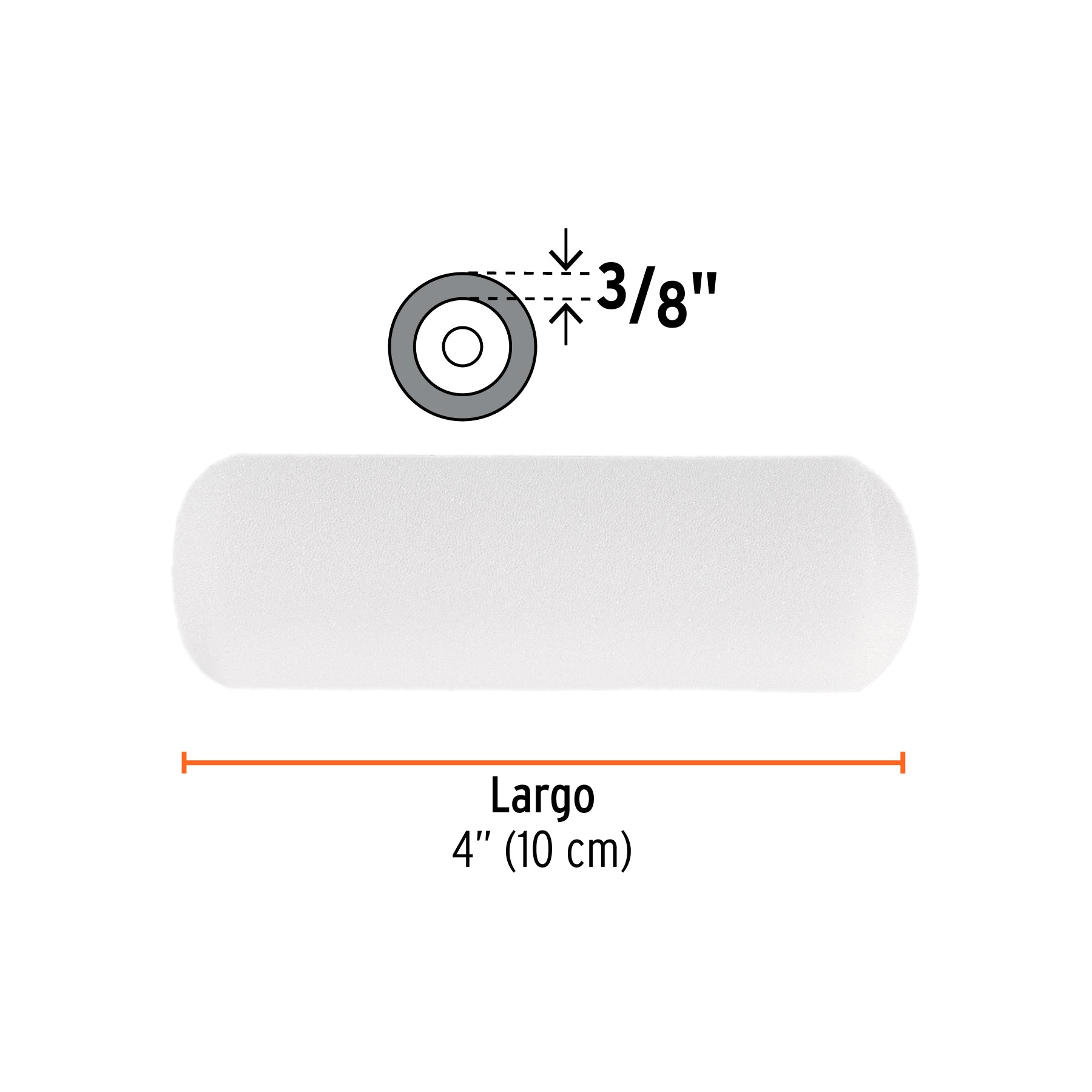 Felpa para Mini Rodillo 4" Truper Esponja Bolsa con 2