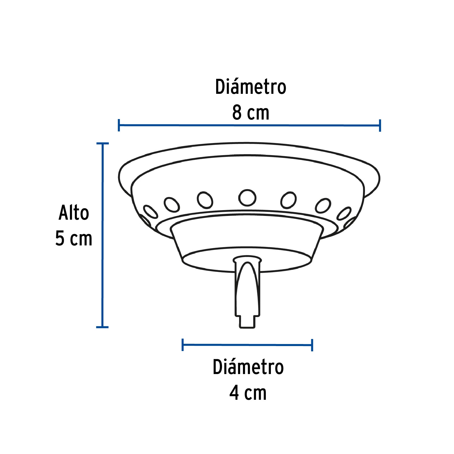 Canastilla de Acero Inoxidable 3"1/2 Foset