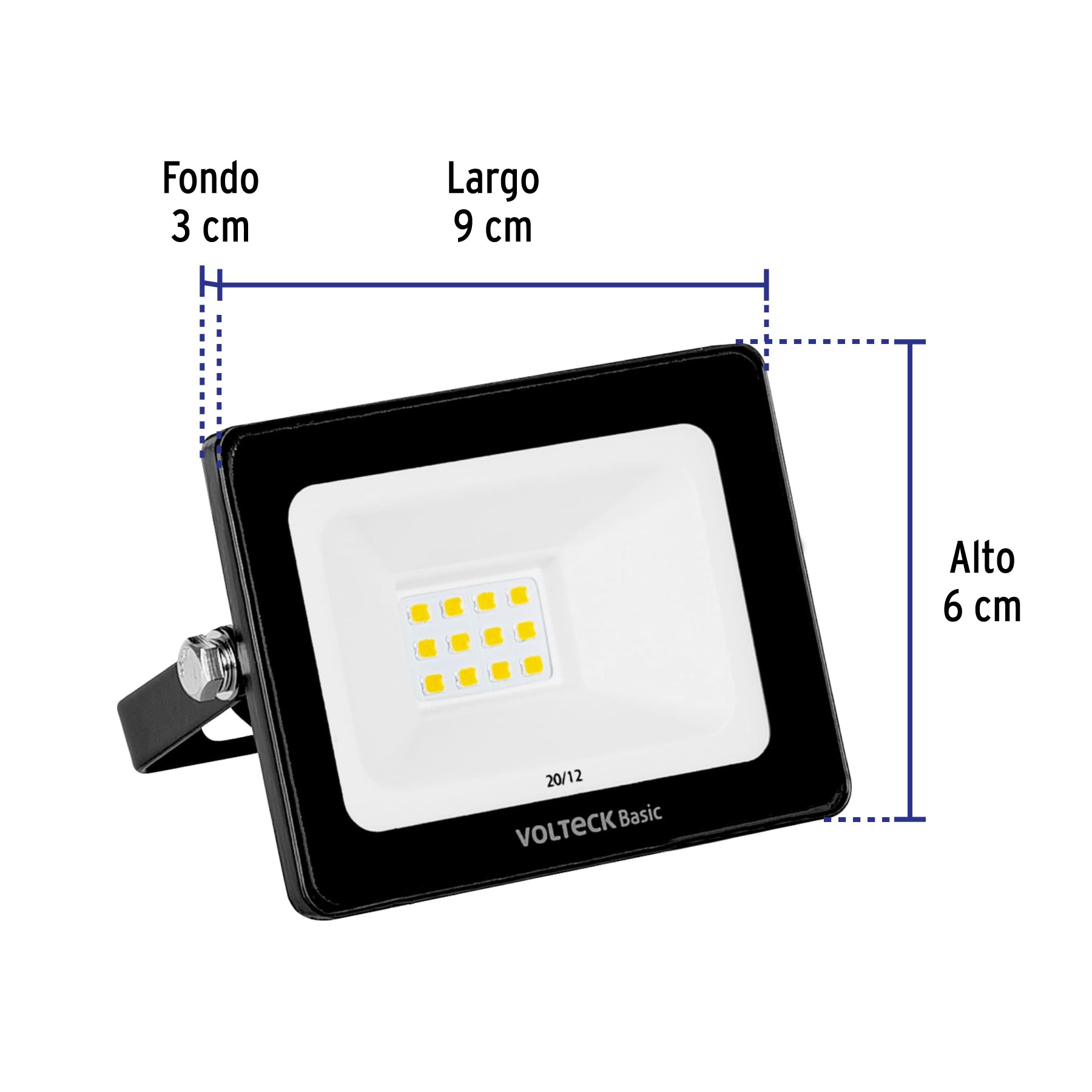 Reflector LED Ultra Delgado Volteck Luz Calida 10 Watts