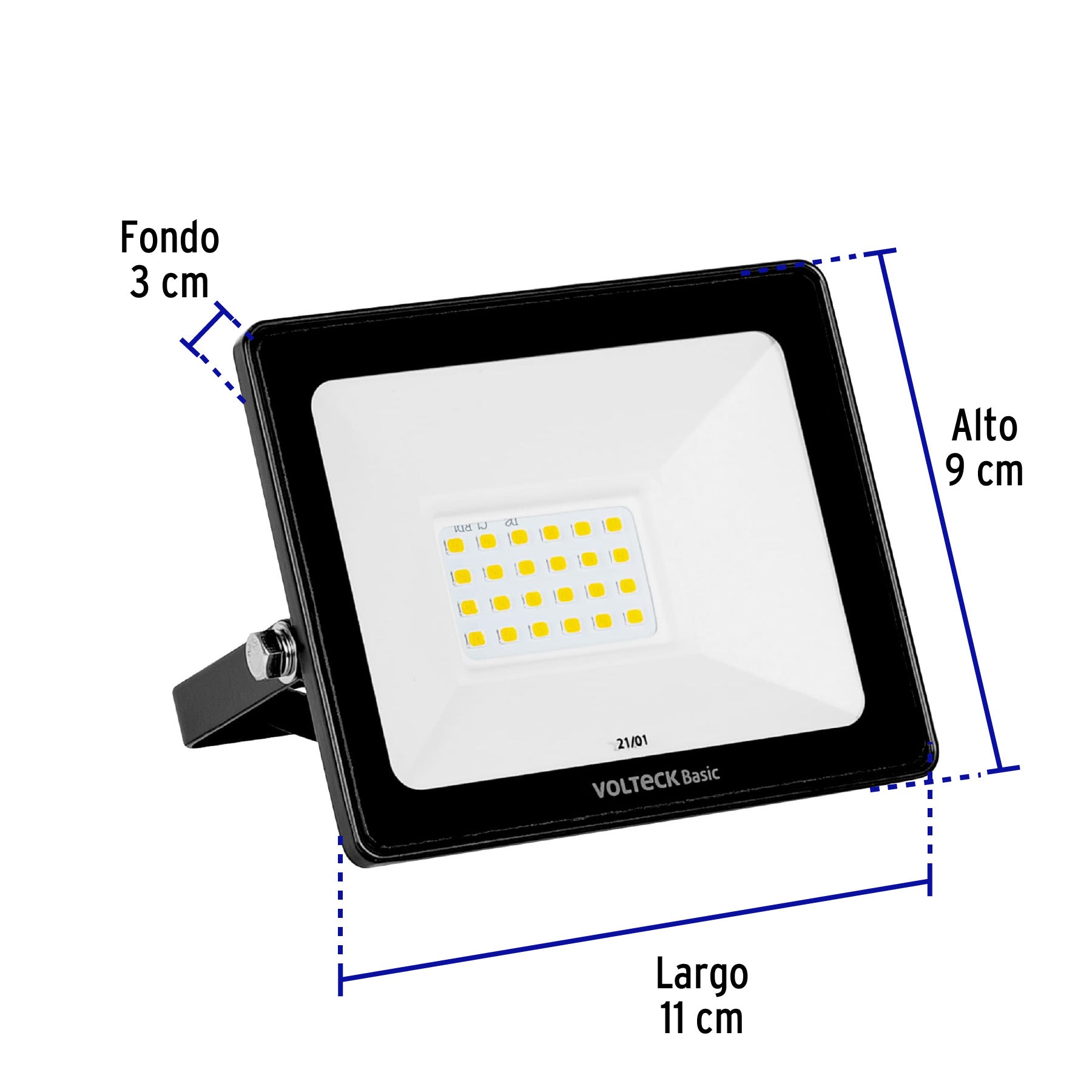 Reflector LED Ultra Delgado Volteck Luz de Dia 20 Watts