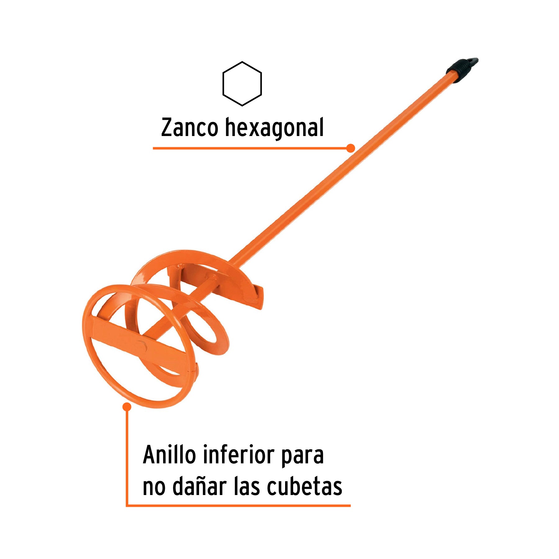 Revolvedor para Pintura 4" x 55 cms Truper