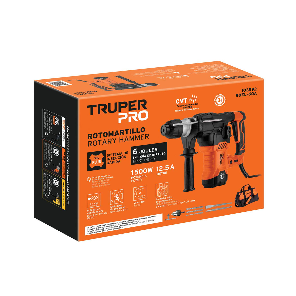 Rotomartillo SDS Plus 6 Joules TRUPER PRO