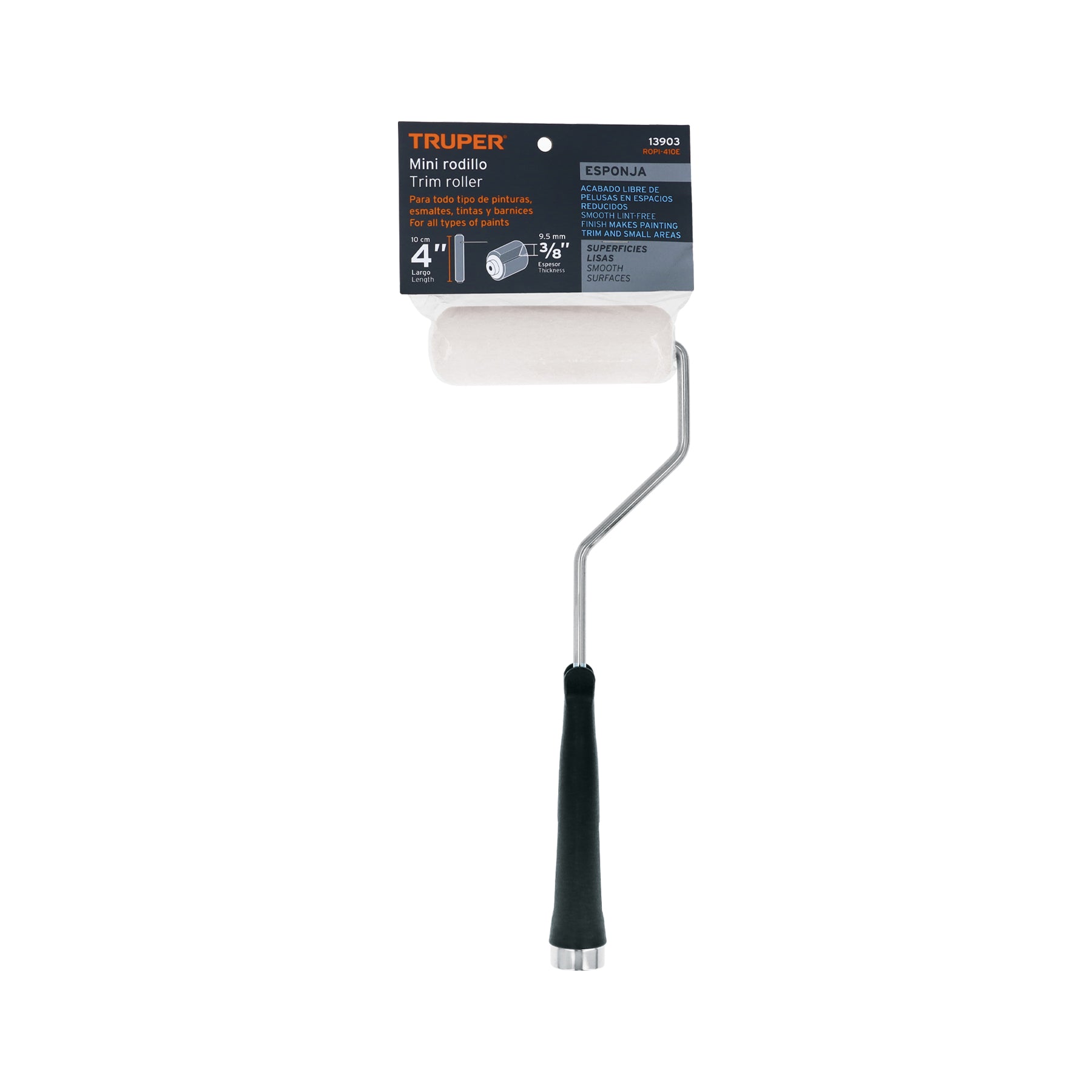 Mini Rodillo para Pintar 4" x 3/8" de Esponja Truper