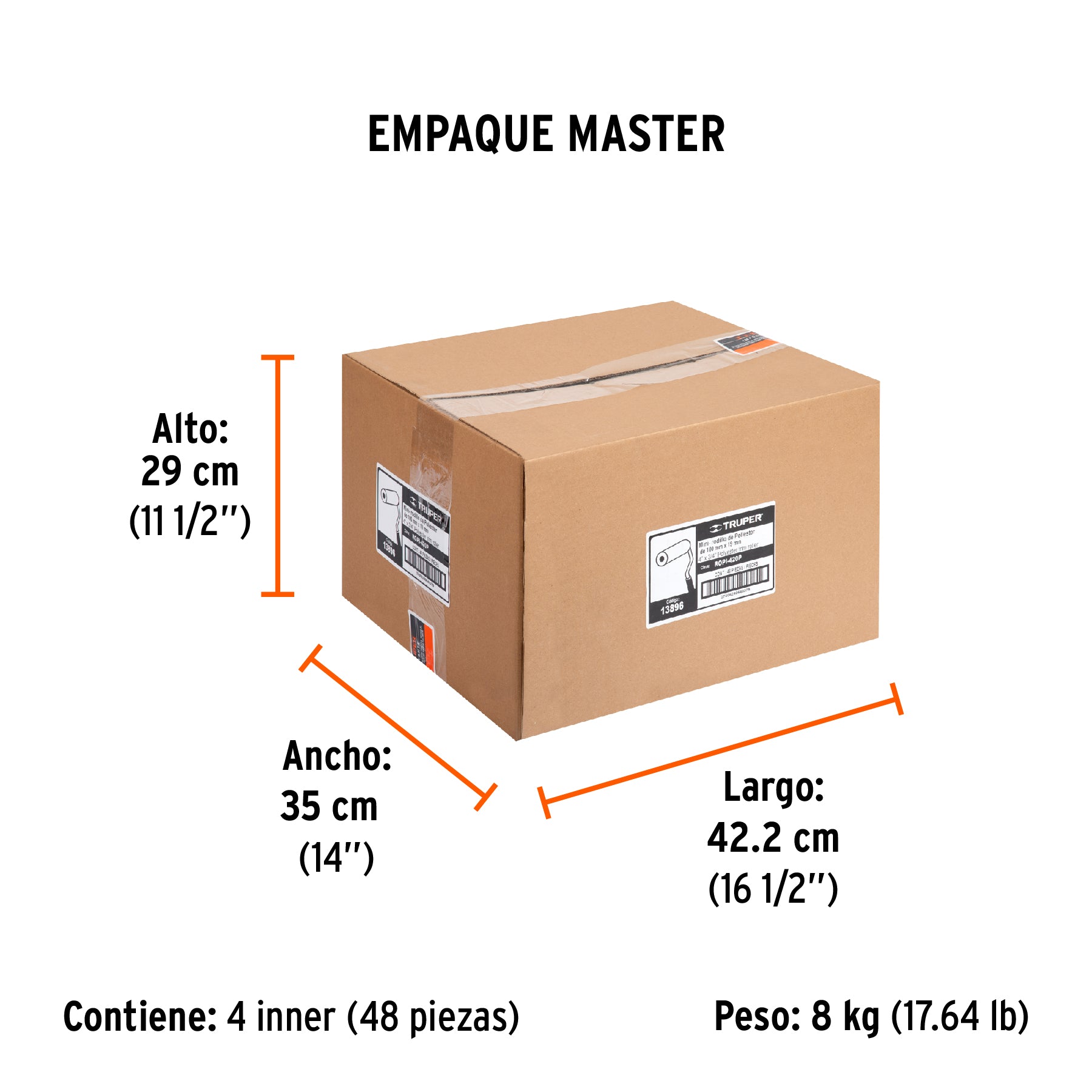 Mini Rodillo para Pintar 4" x 3/4" de Poliester Truper