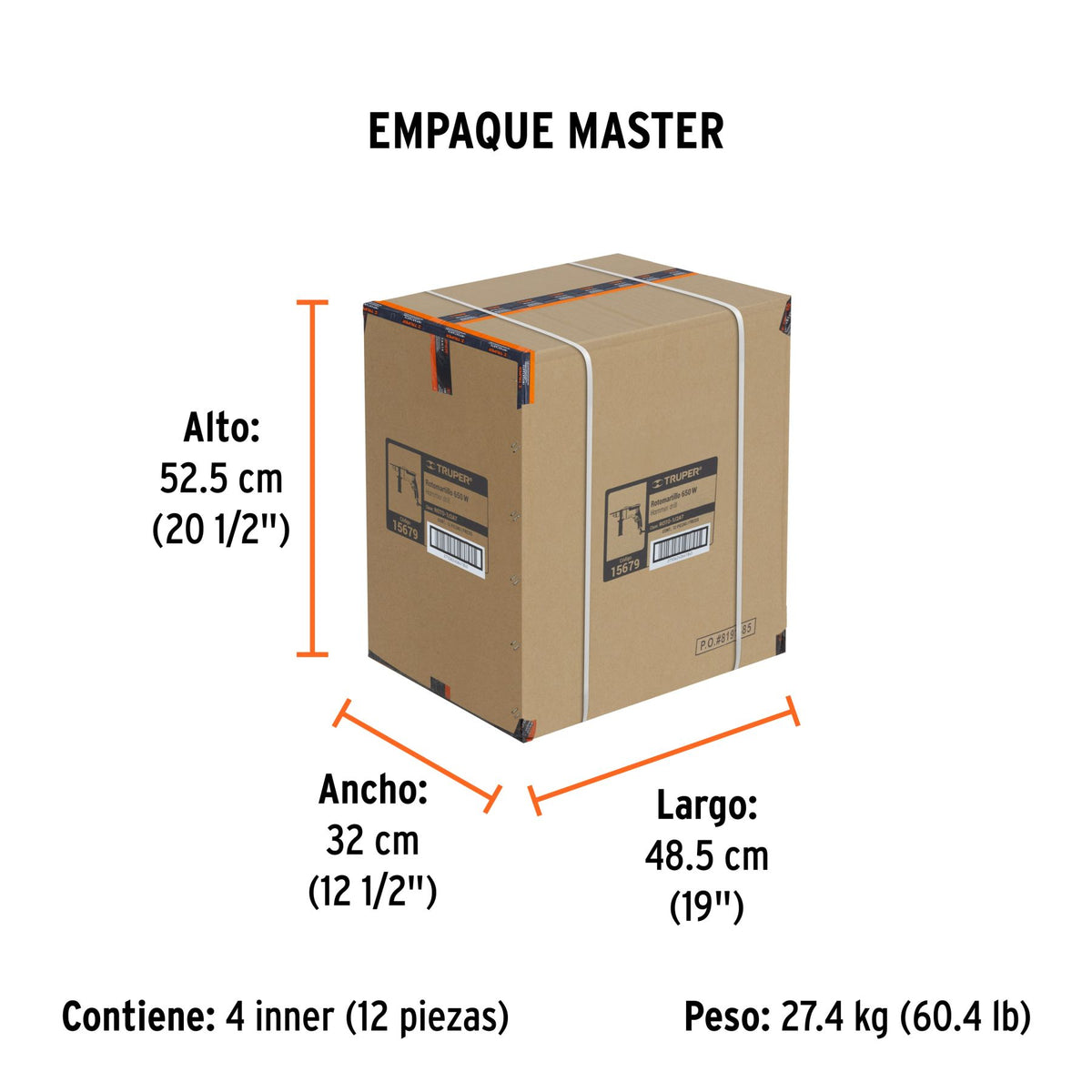 Rotomartillo 650 Watts 1/2" TRUPER PRO