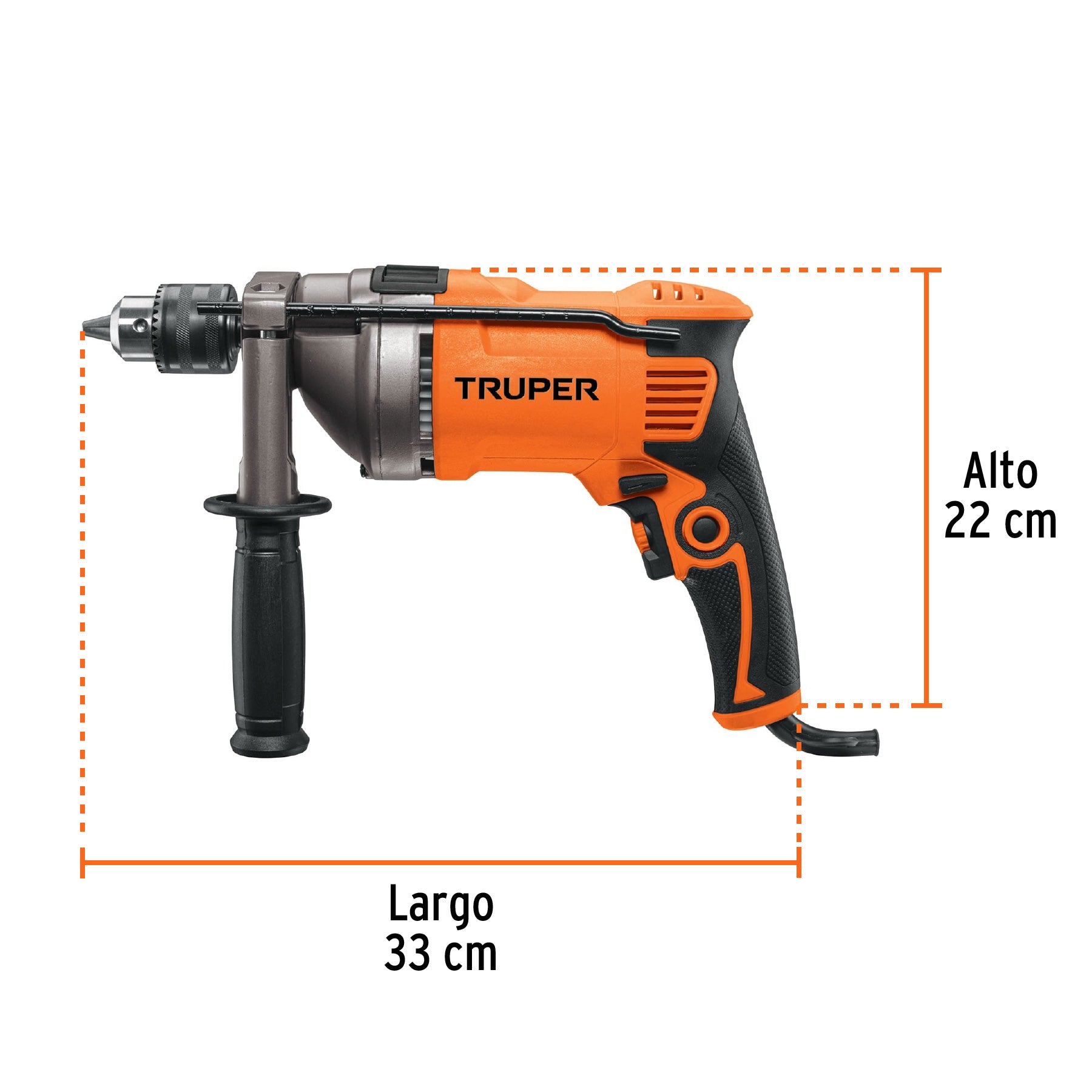Rotomartillo 850 Watts Broquero de 1/2" Truper PRO