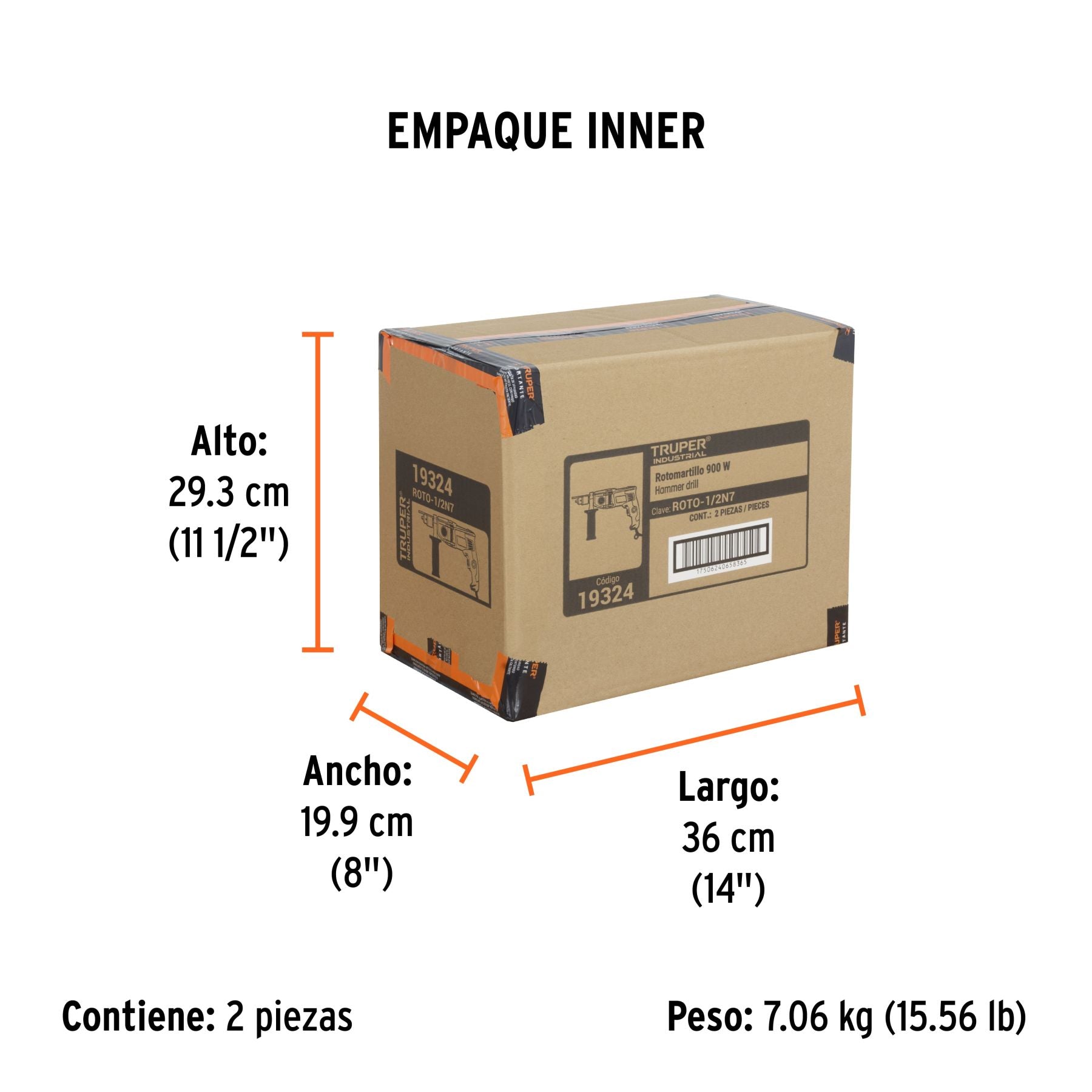Rotomartillo 900 Watts Broquero 1/2" TRUPER INDUSTRIAL