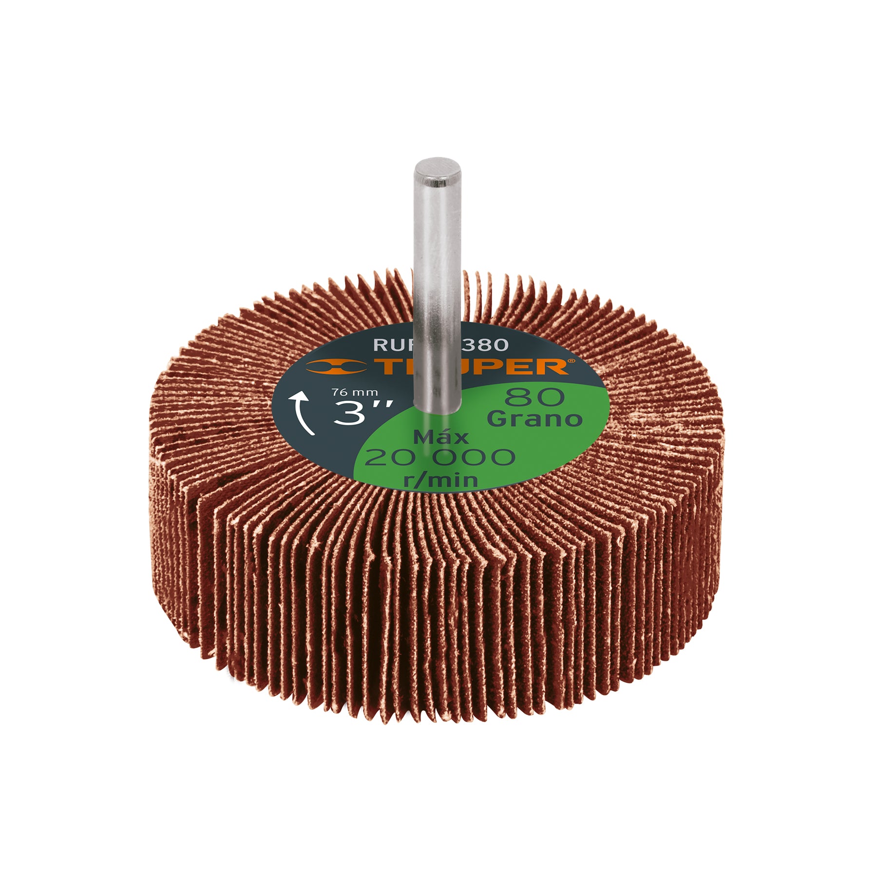 Rueda Flap 3" (75 mm) Grano 80 Truper