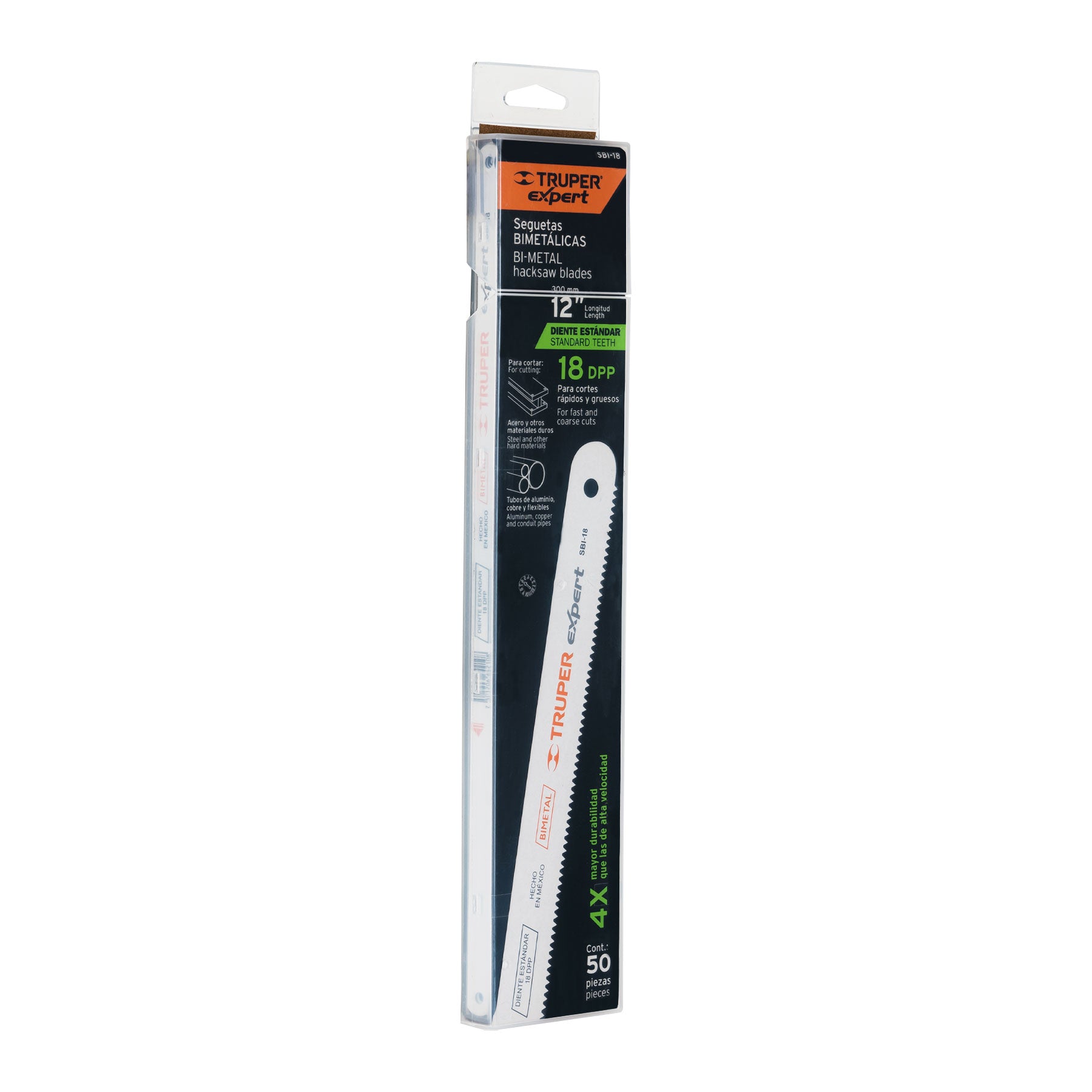 Segueta para Arco 18 DPP 12" Bimetalica STD Truper Expert