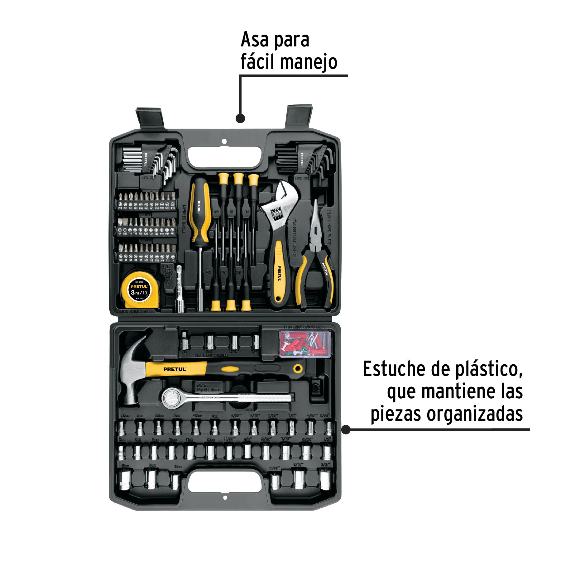 Juego de Herramientas 104 Piezas Pretul