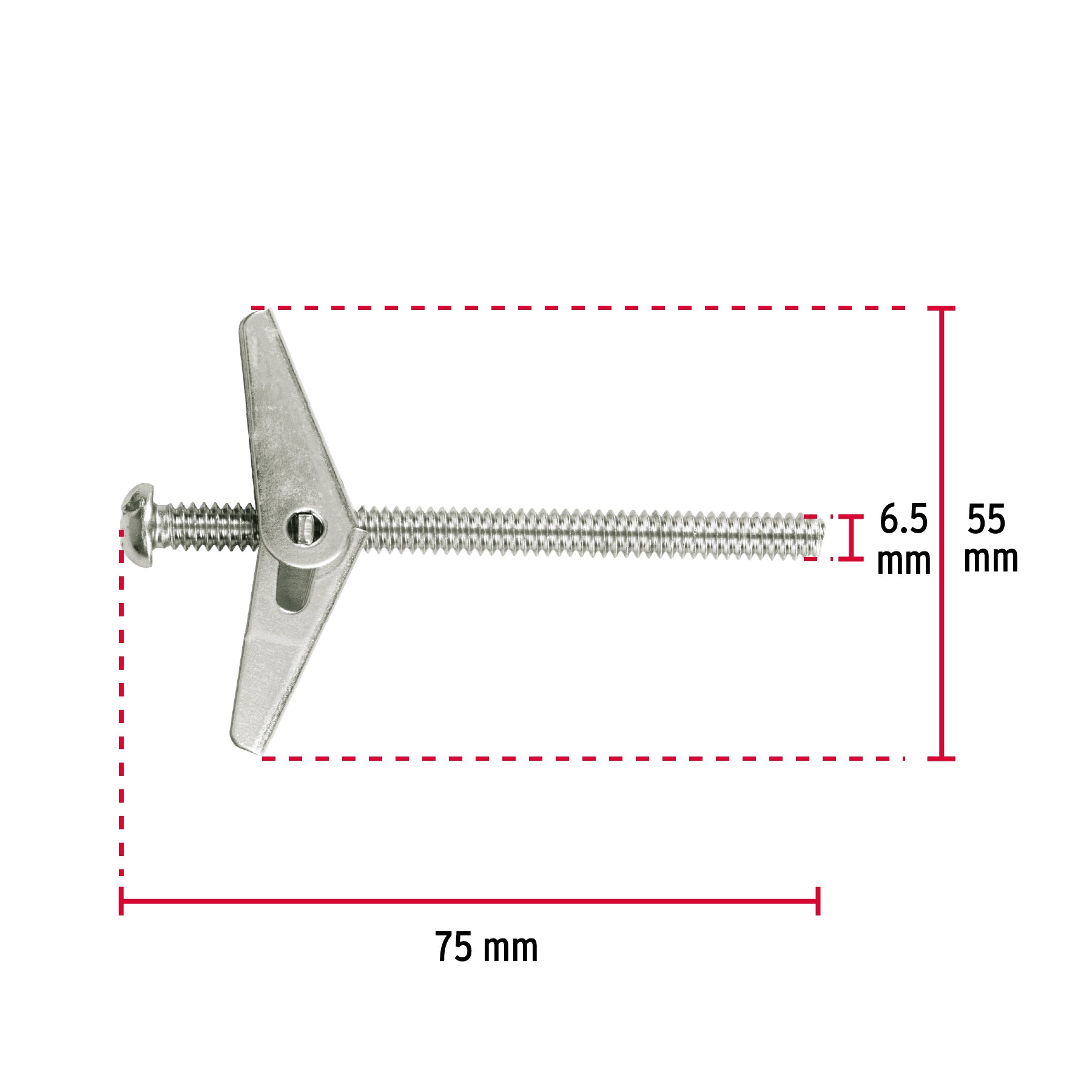 Sujetador Mariposa 1/4" x 3" Fiero Caja con 100 Piezas