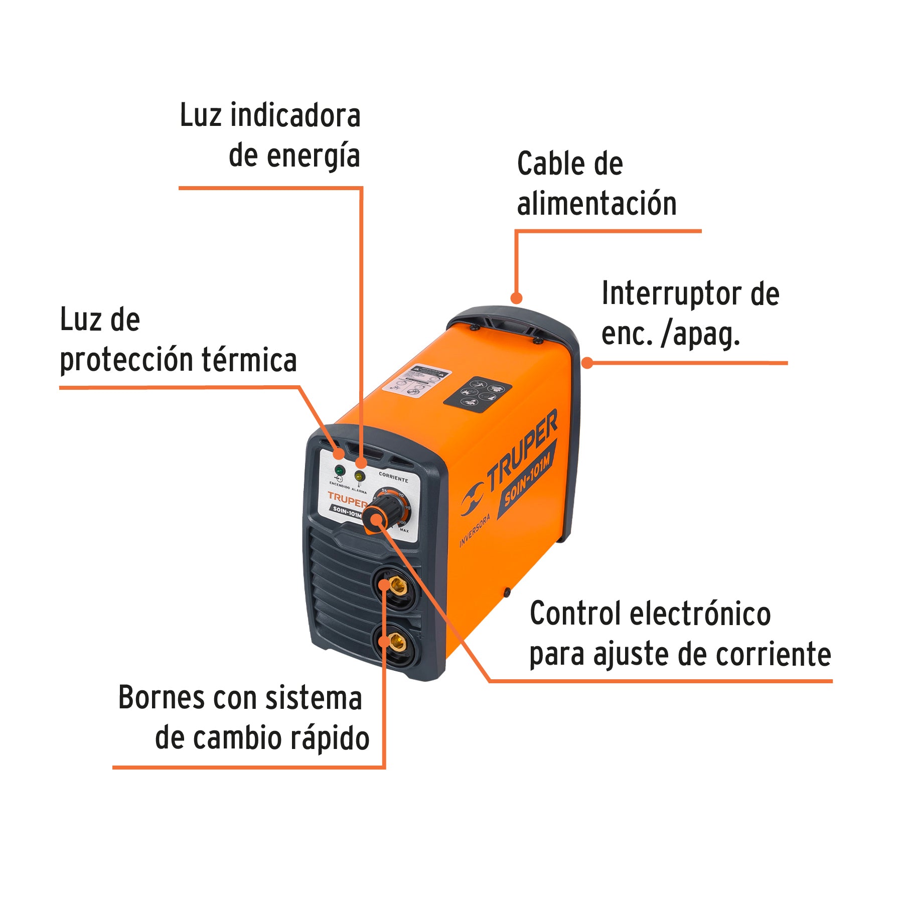Mini Soldadora Inversora Proceso SMAW 100 A 127V Truper