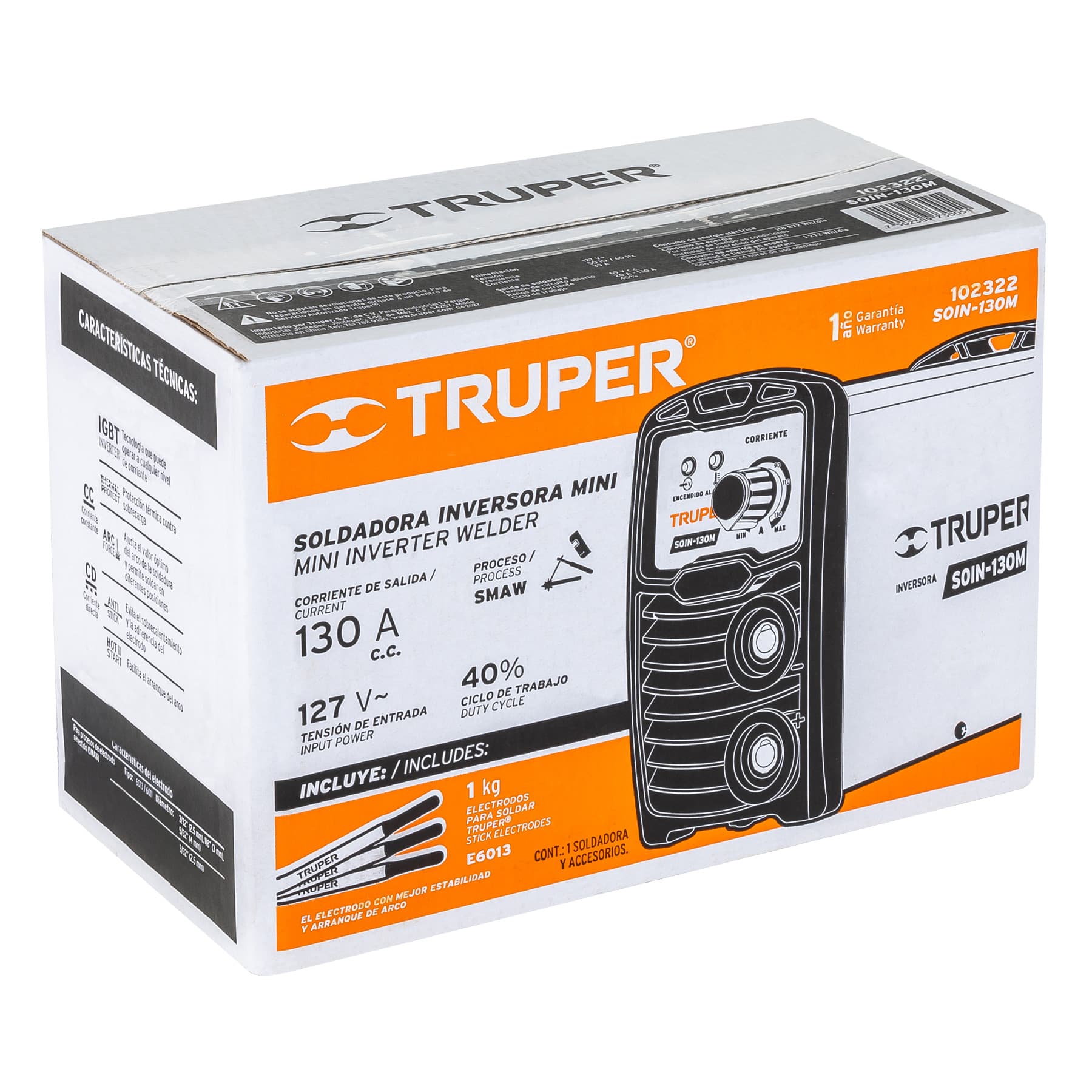 Mini Soldadora Inversora Proceso SMAW 130 A 127V Truper